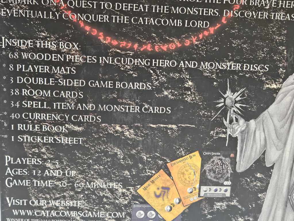 Catacombs Board Game Sands Of Time Games 2010 Dexterity Fantasy Adventure
