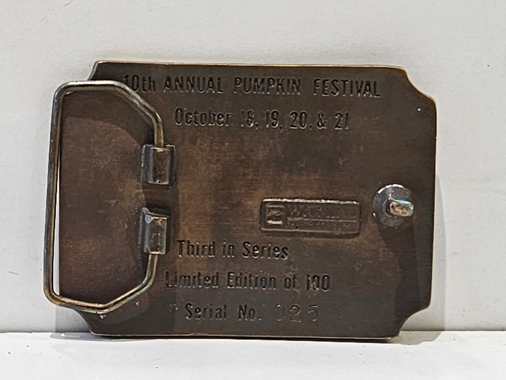 Rare 1984 Manteca Pumpkin Festival Belt Buckle LE 130