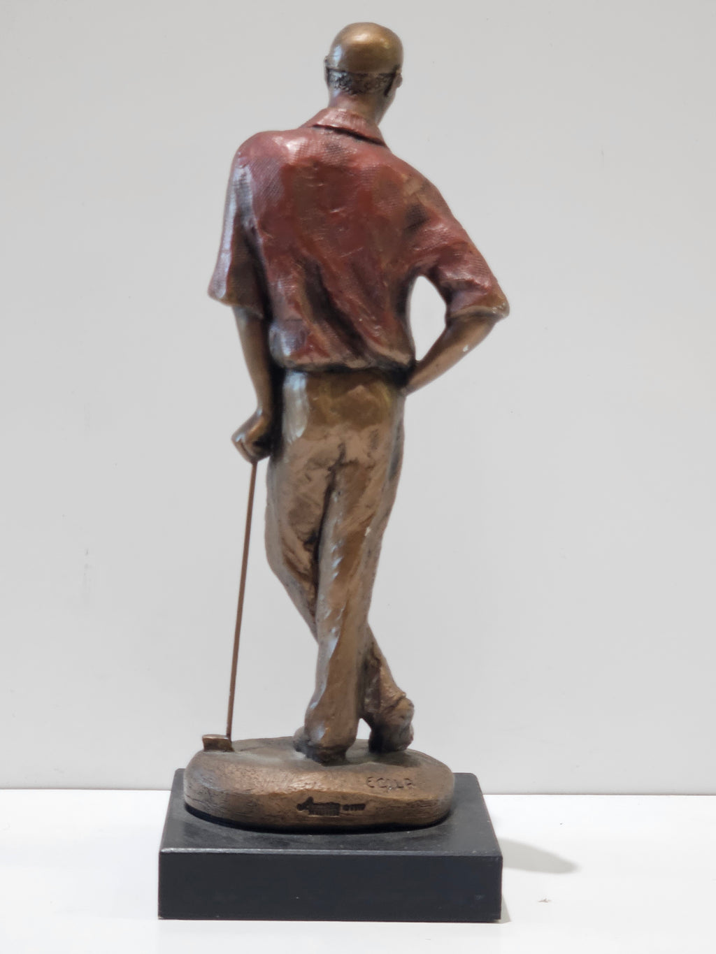 Austin Sculpture Tiger Woods Golfer Figurine Statue Bronze Tone Golf Collectible