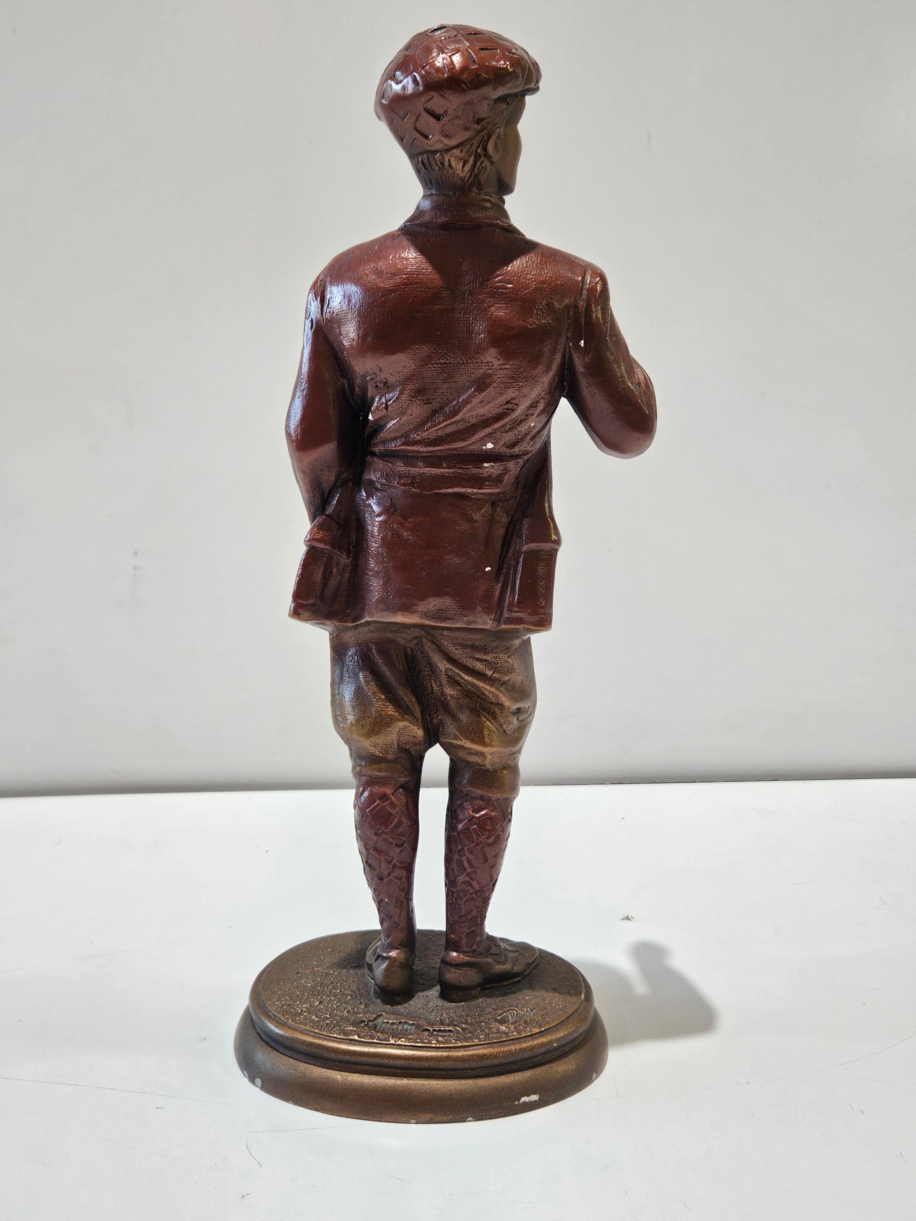 Vintage Austin Productions Chalkware Boy Figure Sculpture Victorian Decor Art