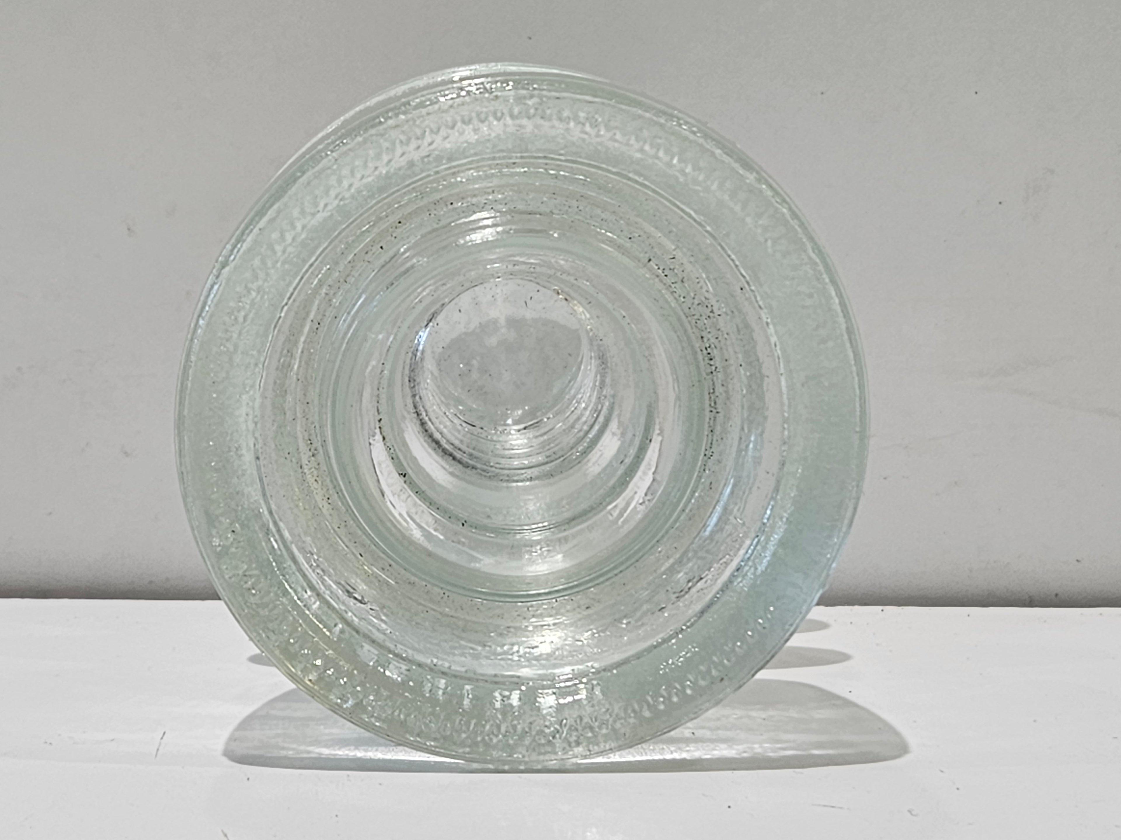 Vintage Hemingray 56 Clear Glass Telegraph Insulator Utility Line Collectible