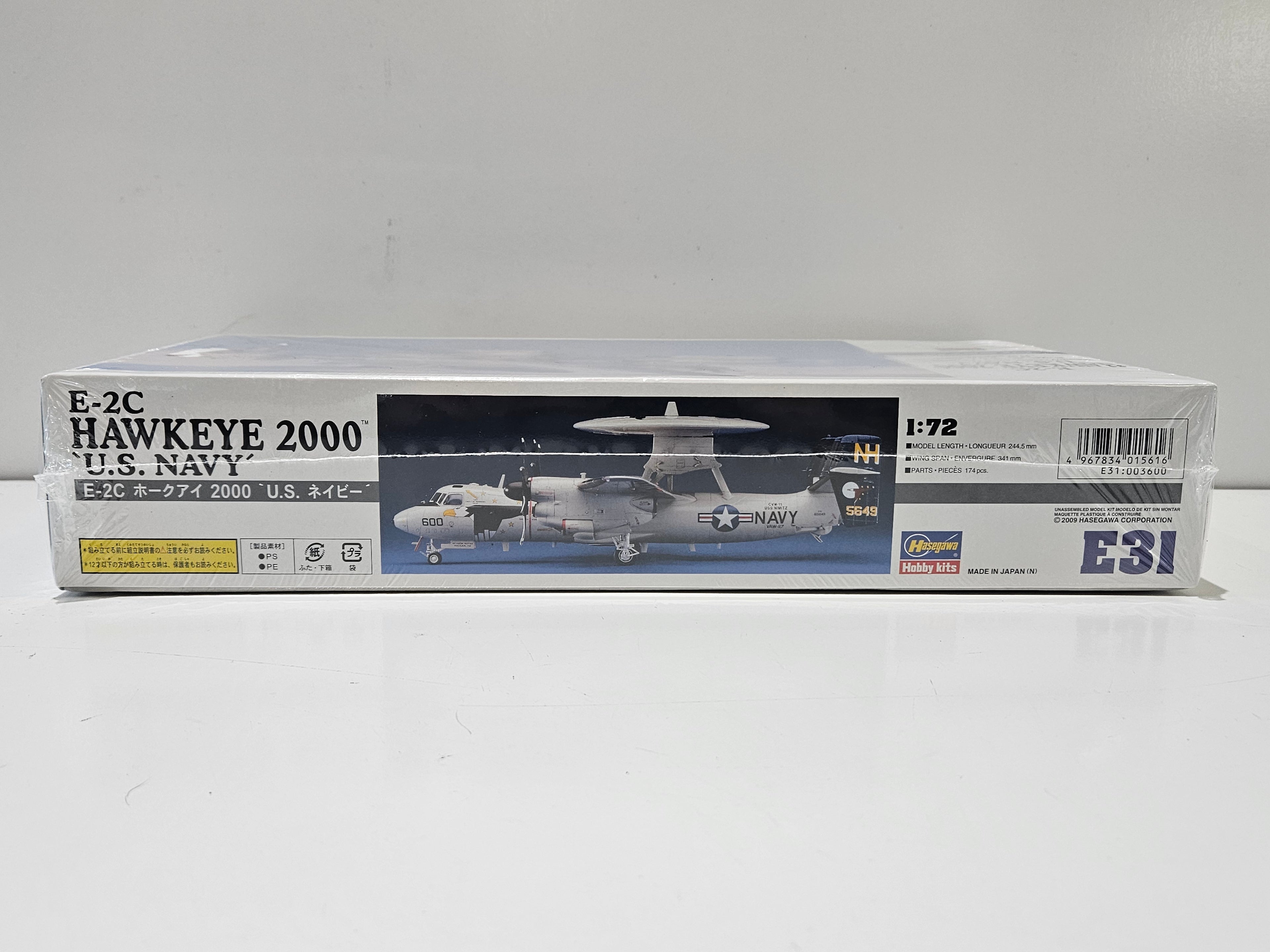 Hasegawa E31 E-2C Hawkeye 2000 U.S. Navy 1:72 Scale Model Kit Sealed Japan