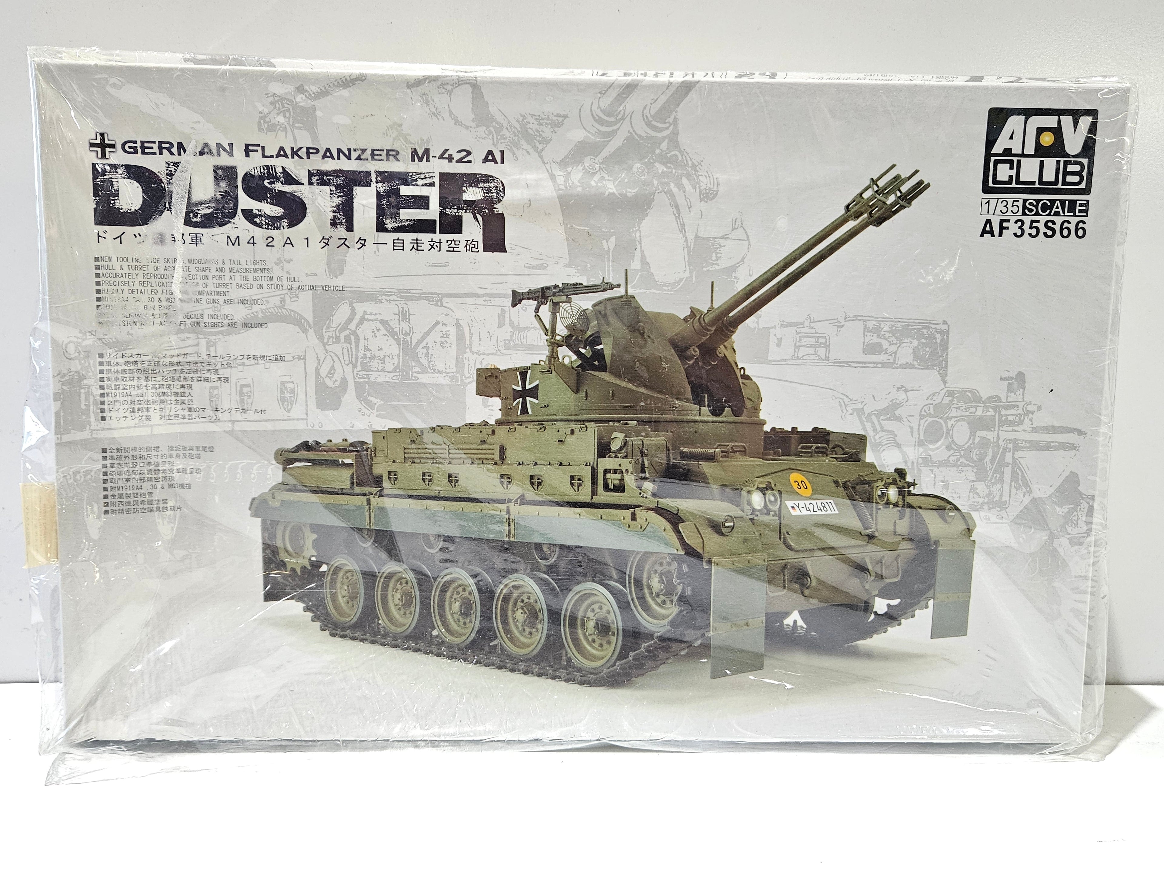 AFV Club AF35S66 German Flakpanzer M42A1 Duster 1:35 Scale Model Kit Sealed