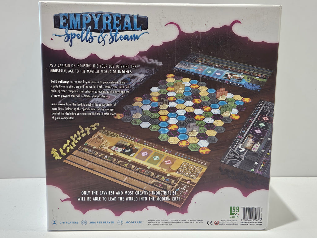 Empyreal Spells & Steam Board Game Level 99 Games Fantasy Railway Strategy