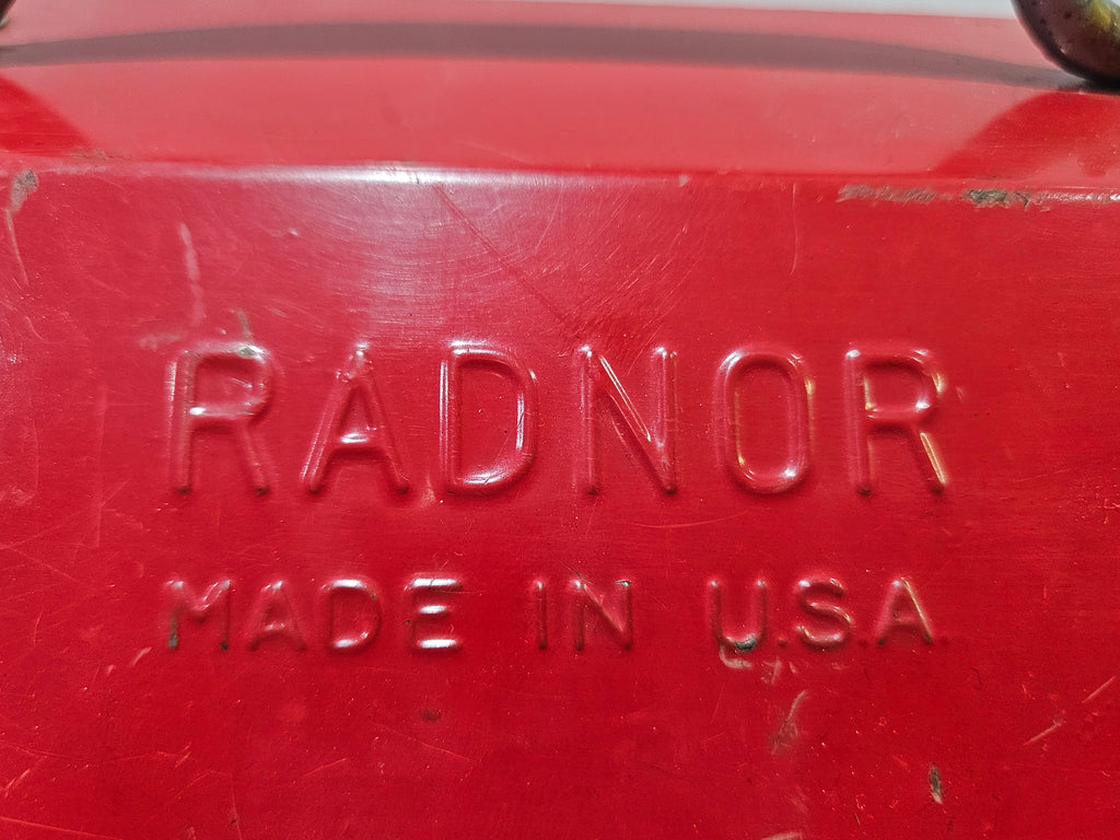 Vintage Radnor USA Red Metal Cantilever Tool Box Portable Mechanic Toolbox