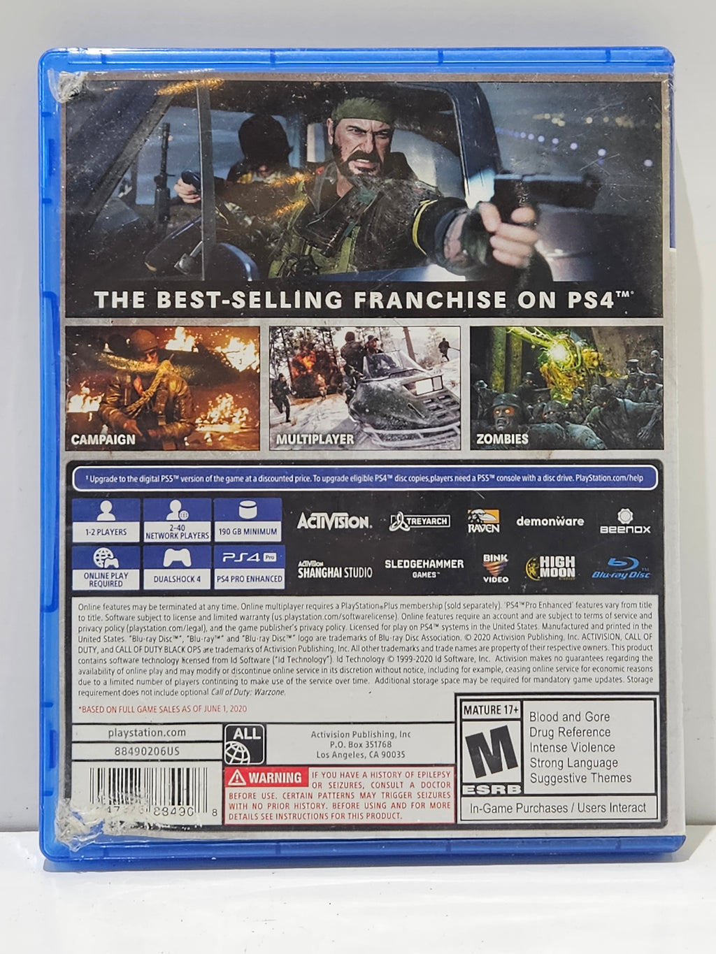 Call Of Duty Black Ops Cold War PS4 PlayStation 4 Activision Complete Game Disc