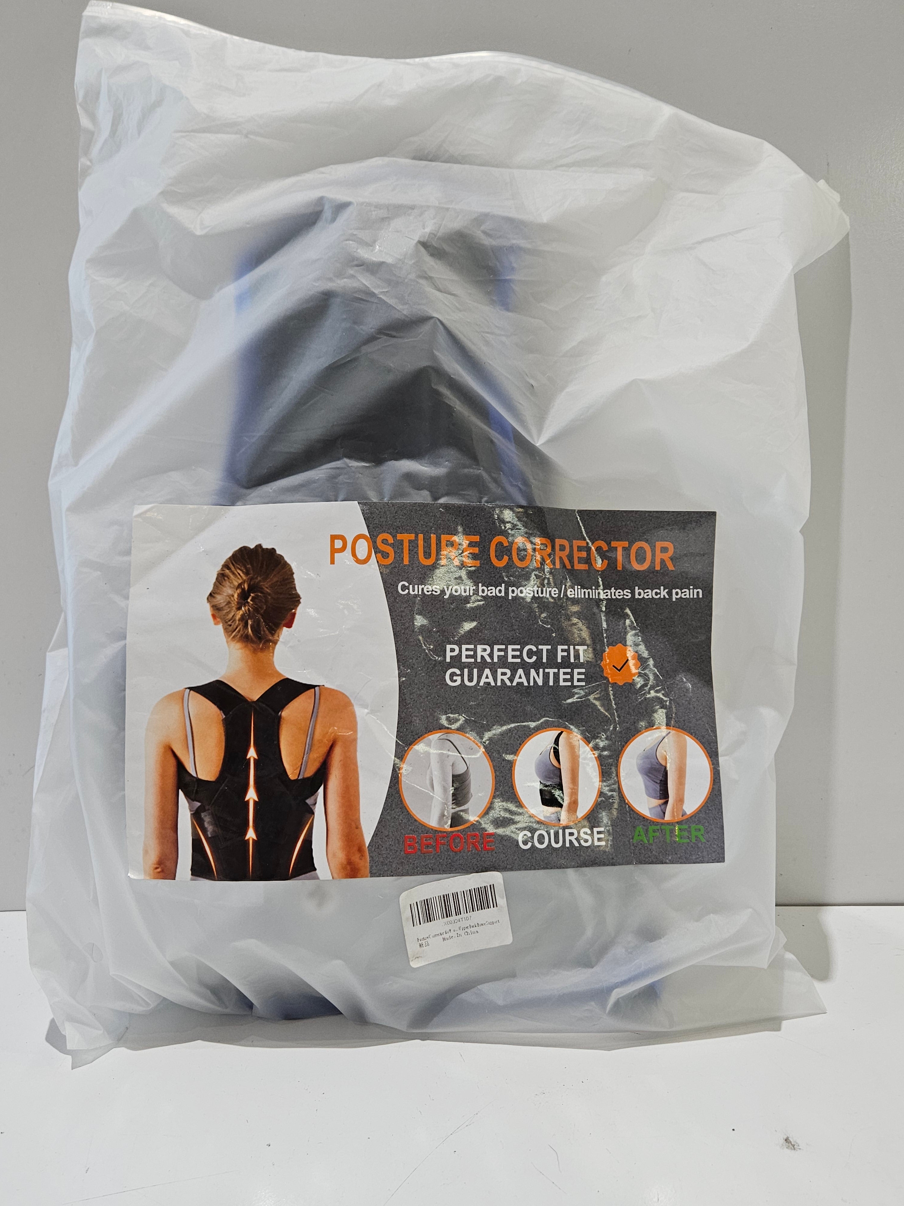 Posture Corrector Back Brace Support Belt Adjustable Lumbar Shoulder Support M