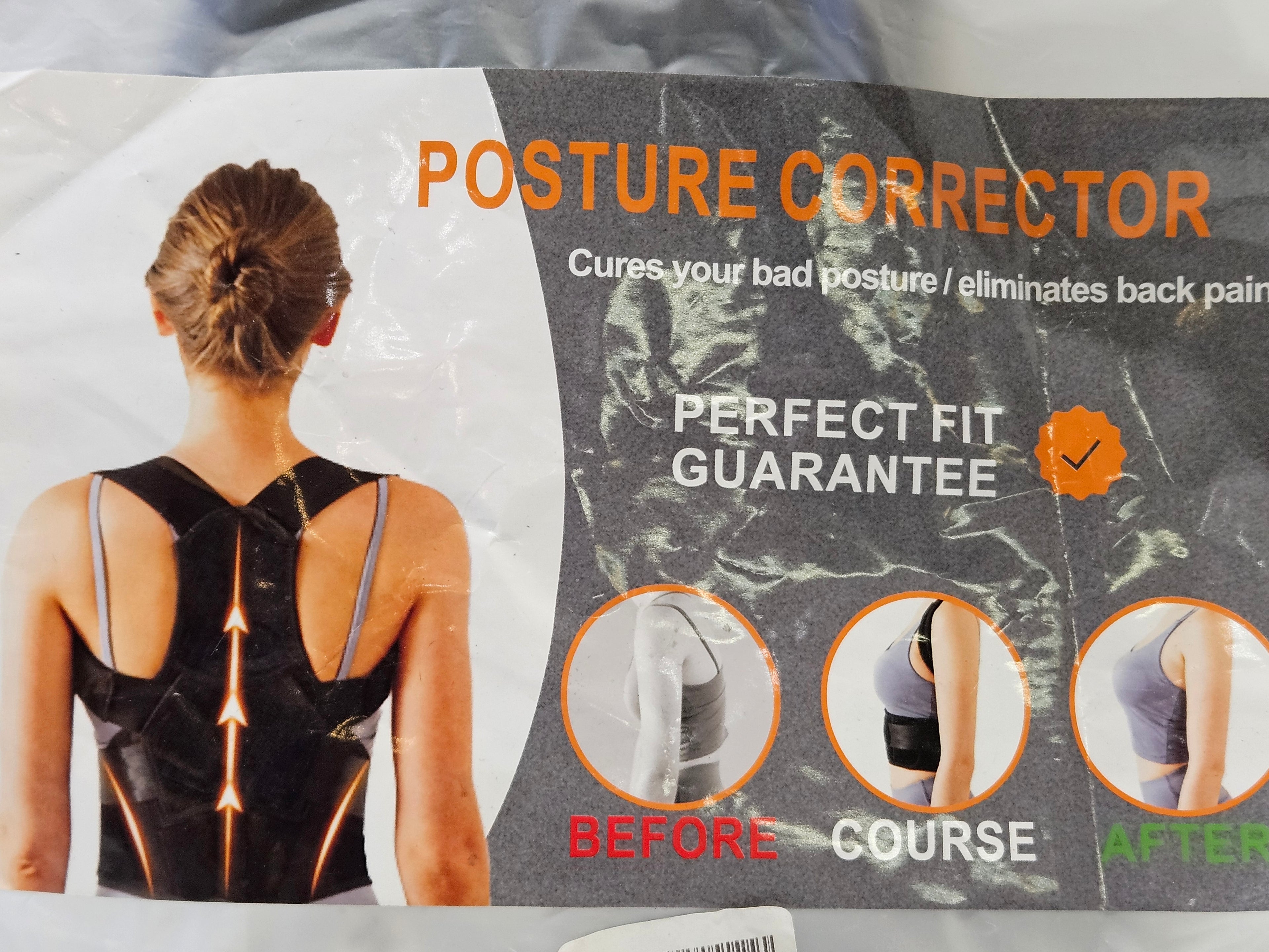 Posture Corrector Back Brace Support Belt Adjustable Lumbar Shoulder Support M