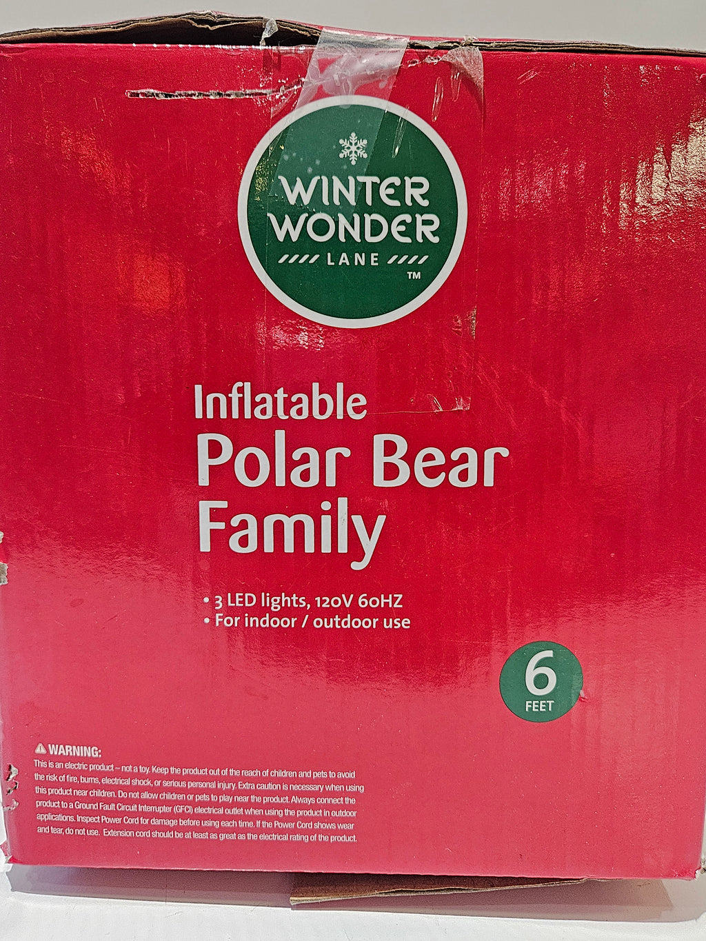 Winter Wonder Lane 6Ft Inflatable Polar Bear Family LED Christmas Yard Decor