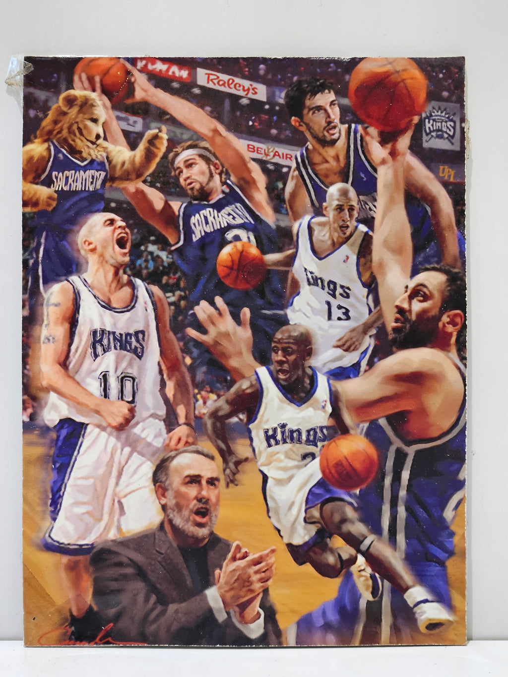 Sacramento Kings Commemorative Coin Set Peja Bibby Divac Christie Pollard Display