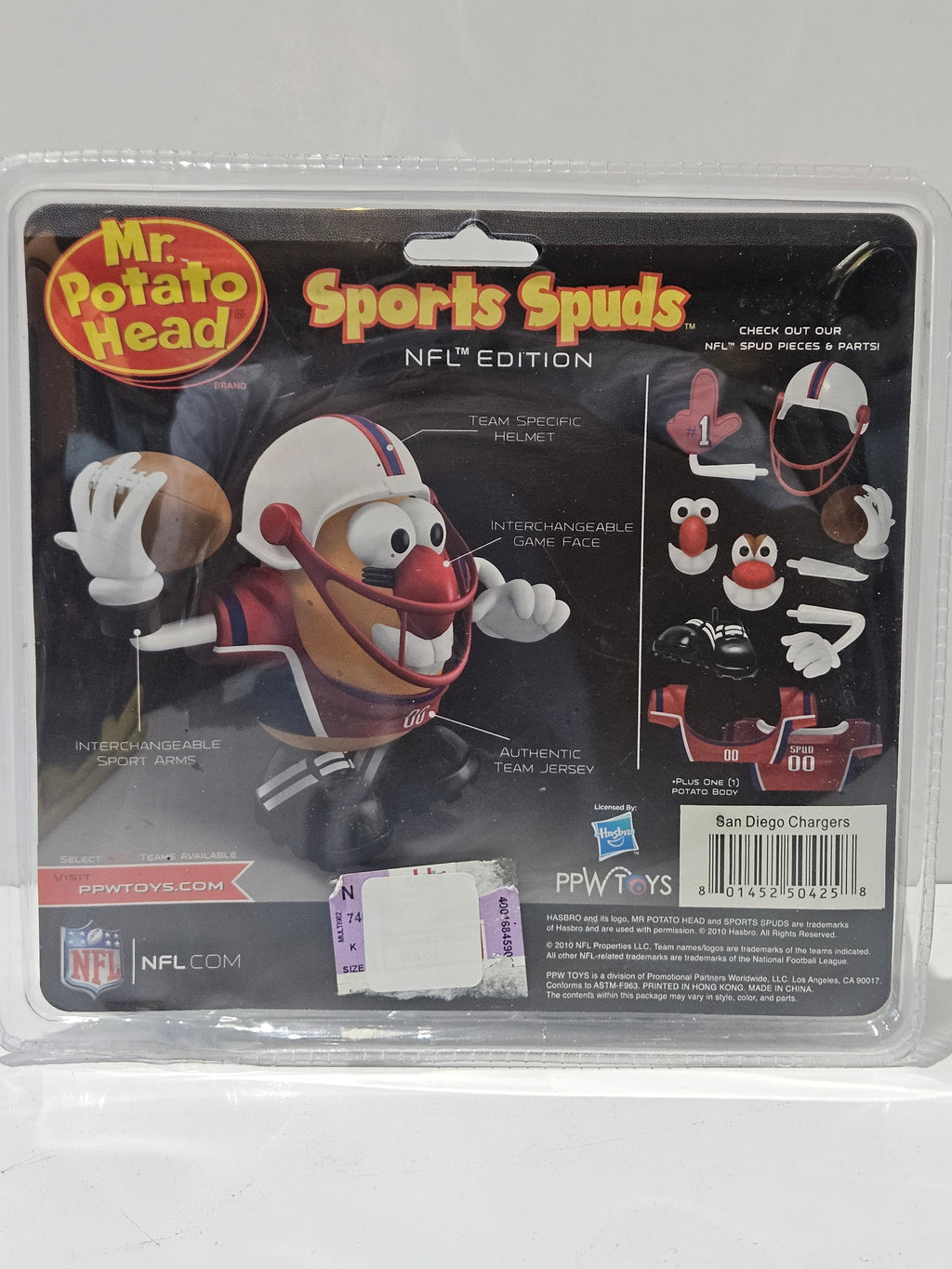 2010 Mr Potato Head Sports Spuds San Diego Chargers NFL Edition Figure Sealed