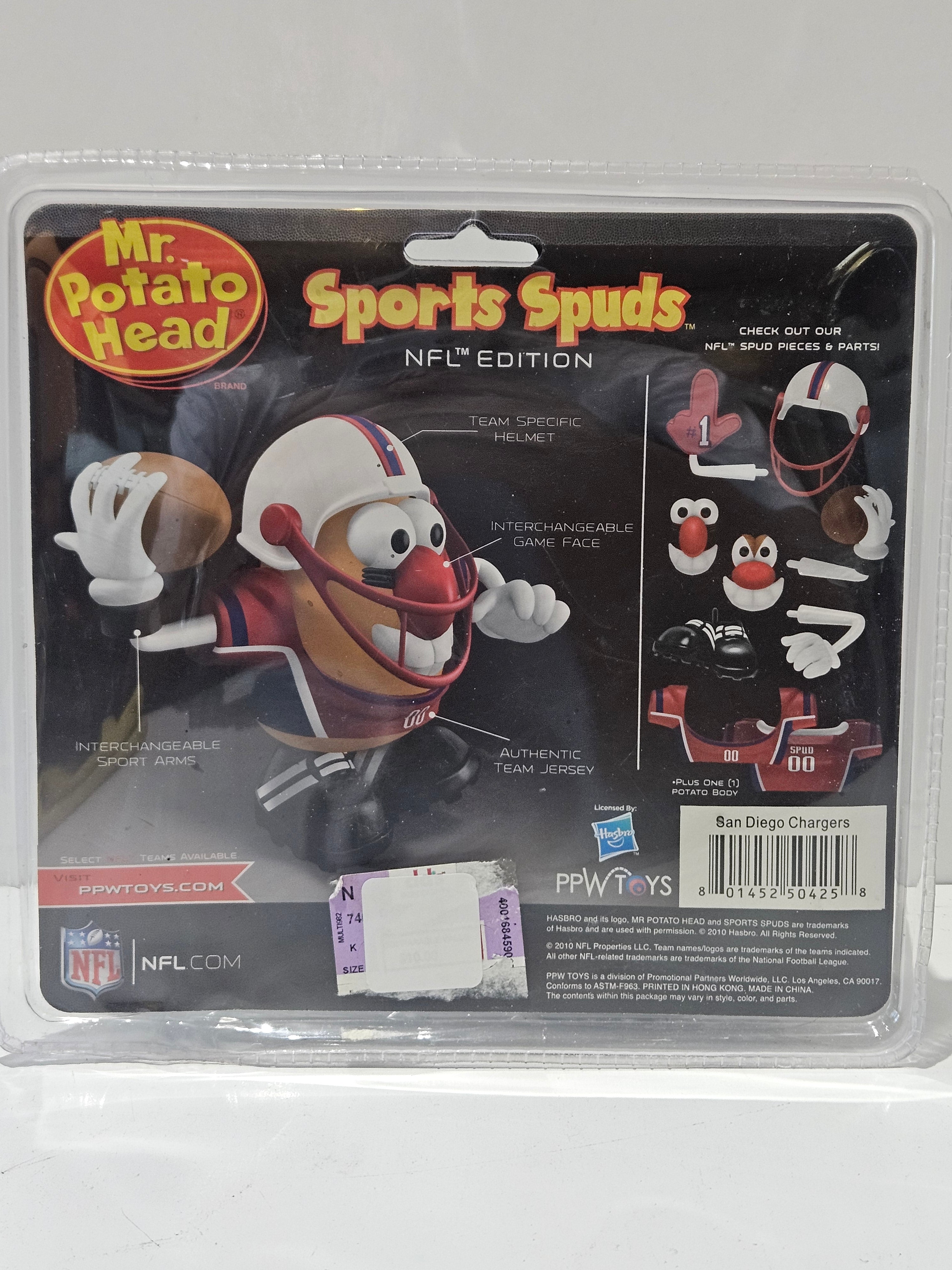 2010 Mr Potato Head Sports Spuds San Diego Chargers NFL Edition Figure Sealed