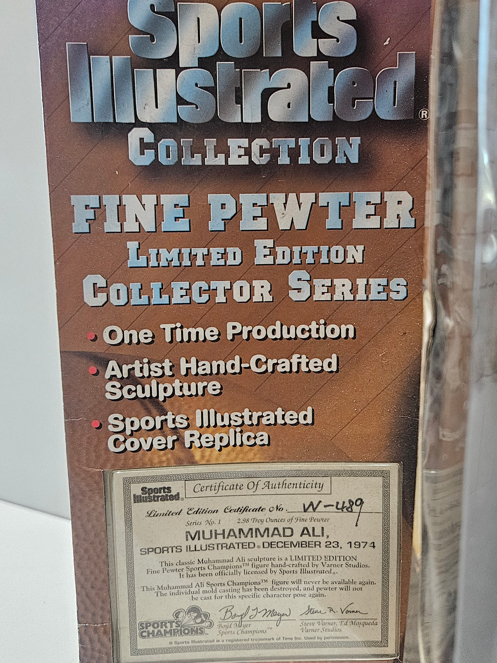 Vintage Muhammad Ali 1974 Sports Illustrated Fine Pewter Limited Edition Figure