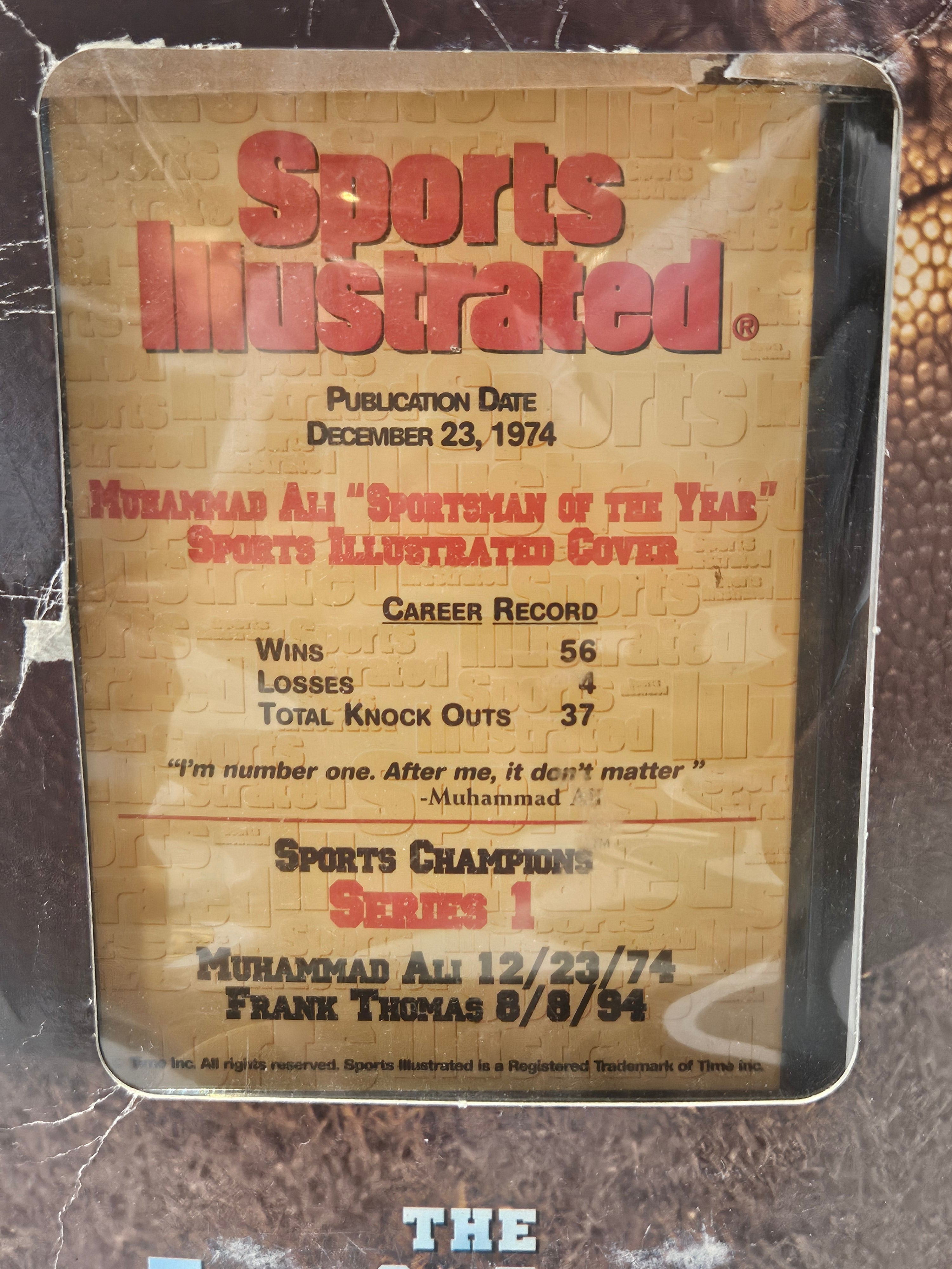 Vintage Muhammad Ali 1974 Sports Illustrated Fine Pewter Limited Edition Figure