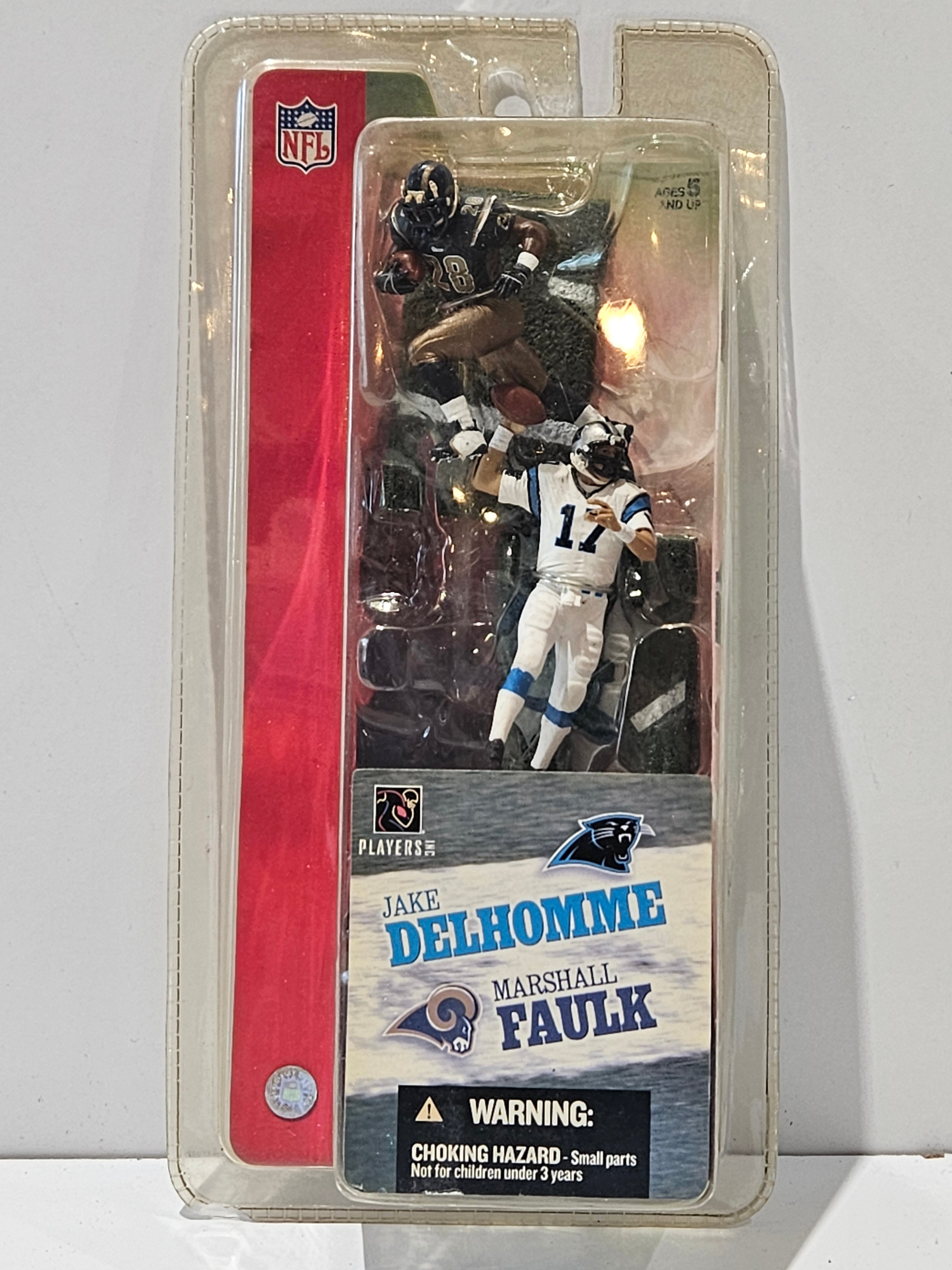 Vintage 2004 McFarlane NFL Sports Picks Jake Delhomme Marshall Faulk 2-Pack Figure