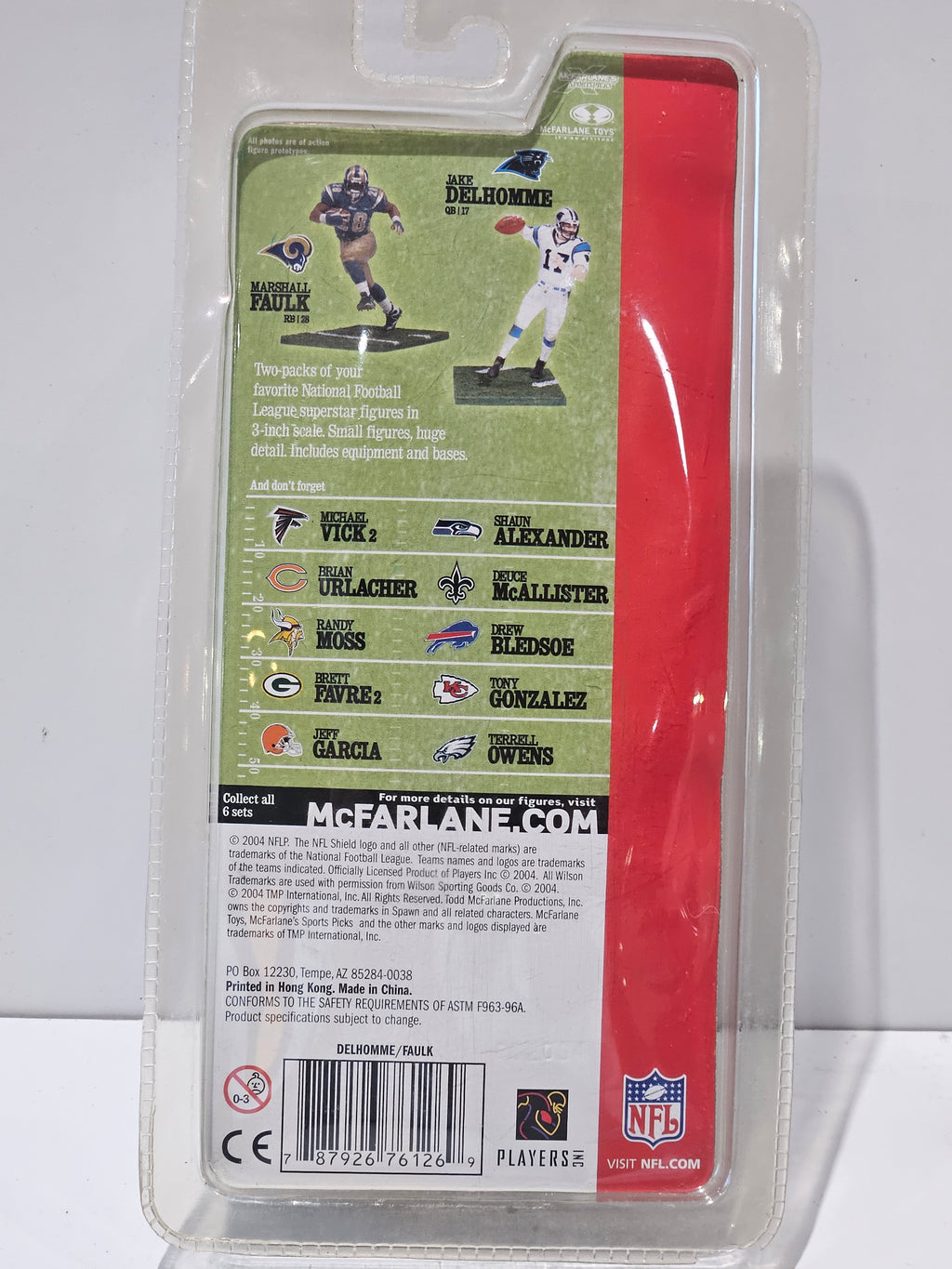 Vintage 2004 McFarlane NFL Sports Picks Jake Delhomme Marshall Faulk 2-Pack Figure