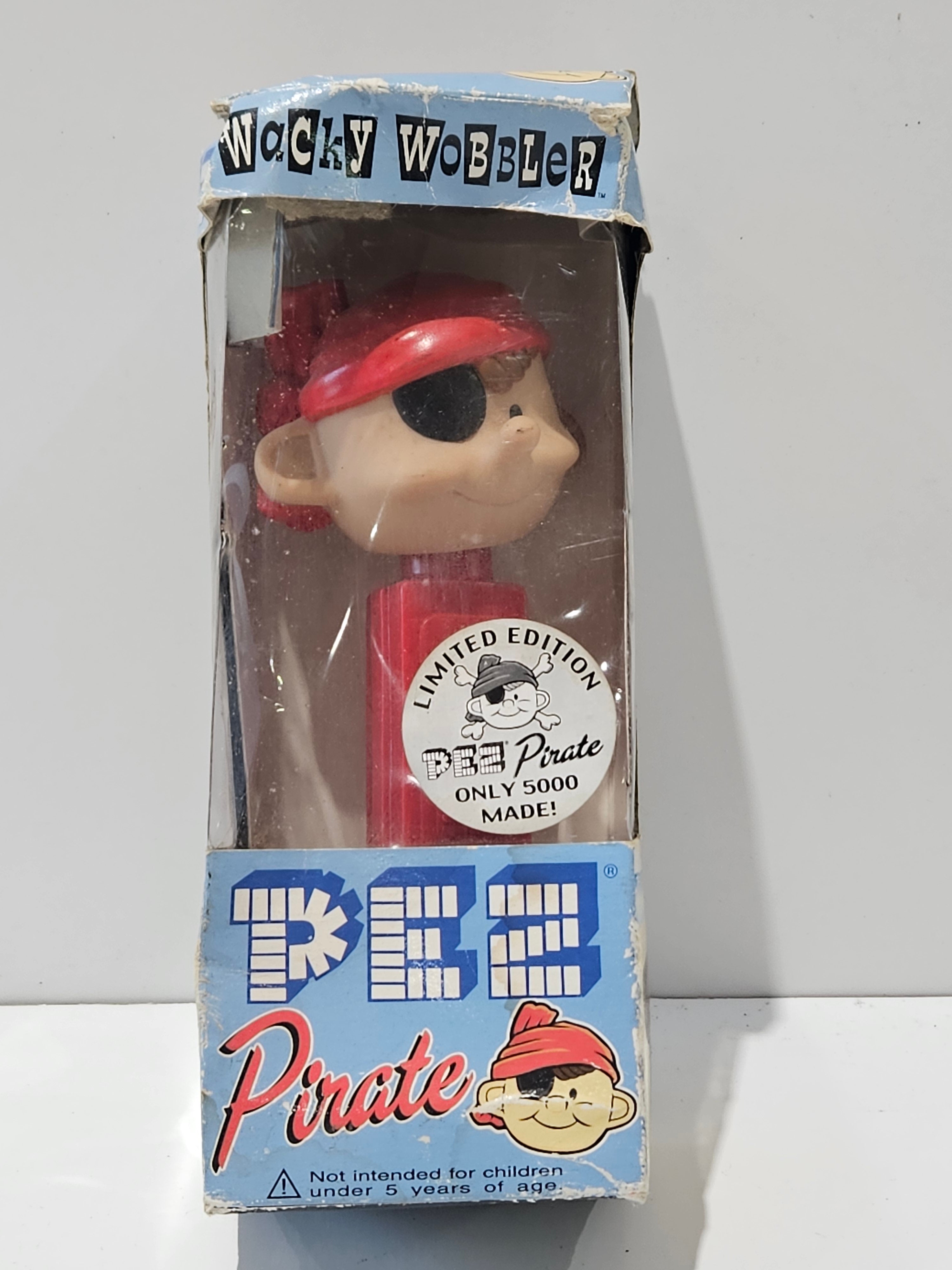 Vintage 2001 Funko PEZ Pirate Wacky Wobbler Limited Edition Bobblehead 5000 Made