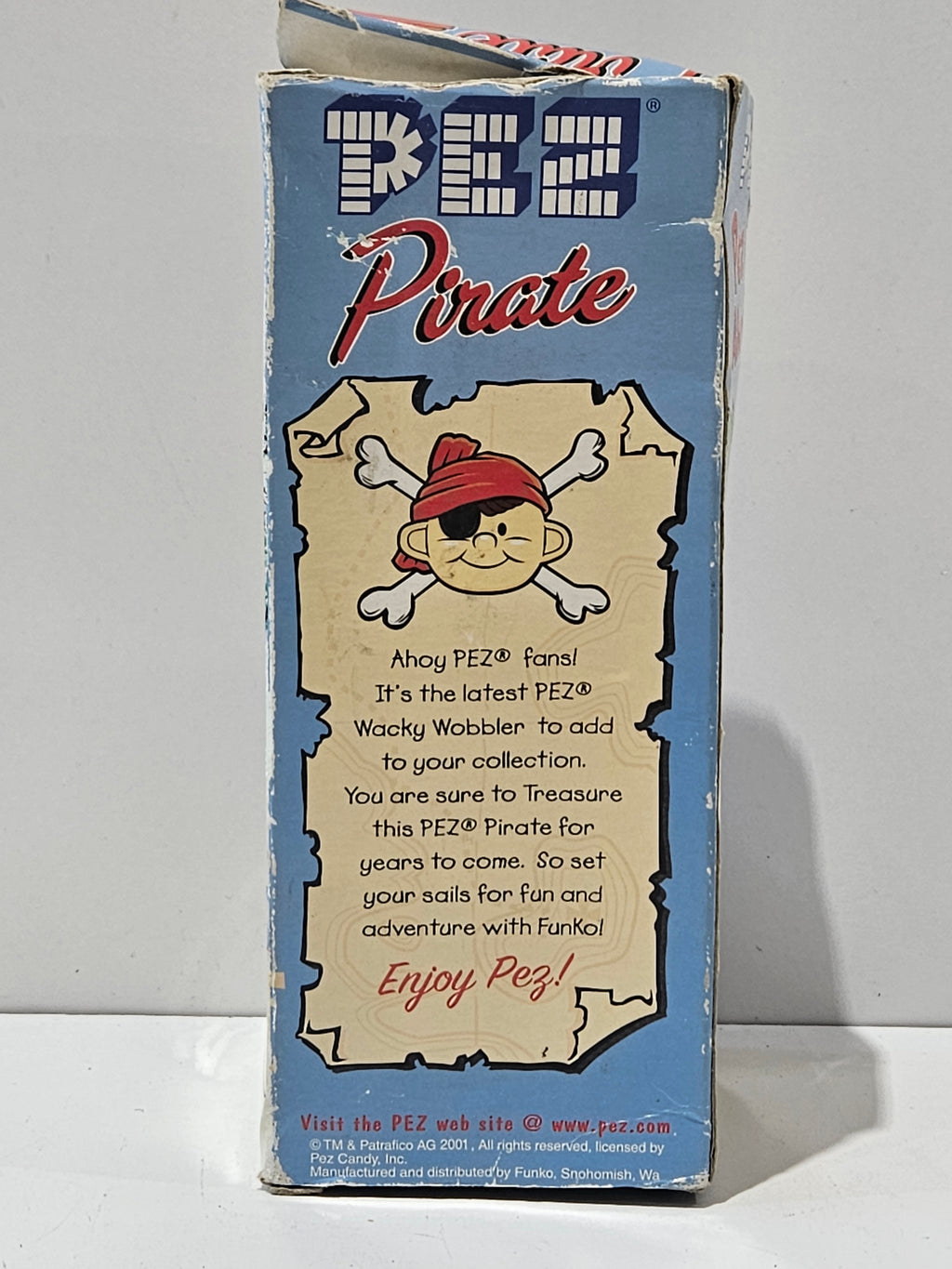 Vintage 2001 Funko PEZ Pirate Wacky Wobbler Limited Edition Bobblehead 5000 Made