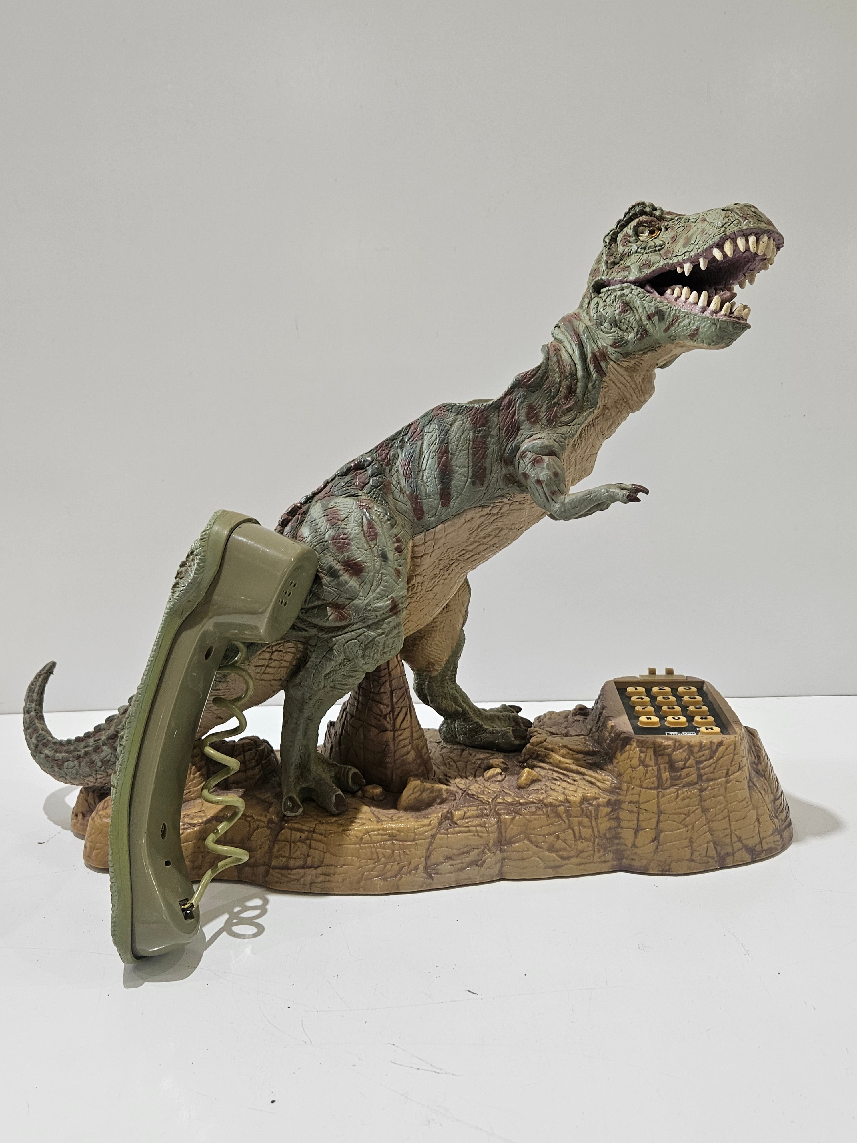 Vintage T-Rex Dinosaur Novelty Push Button Desk Telephone TeleMania Landline