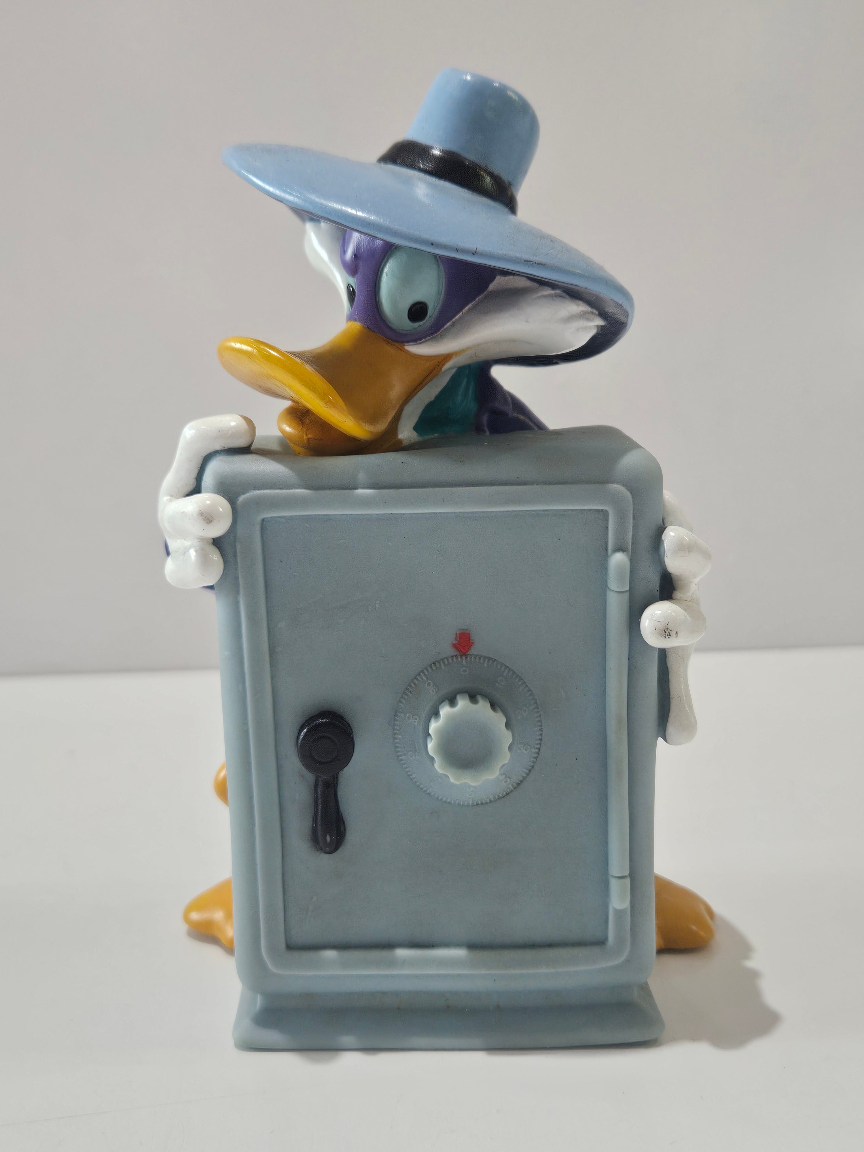 Vintage Disney Darkwing Duck Safe Bank Coin Bank Figure Money Box Collectible