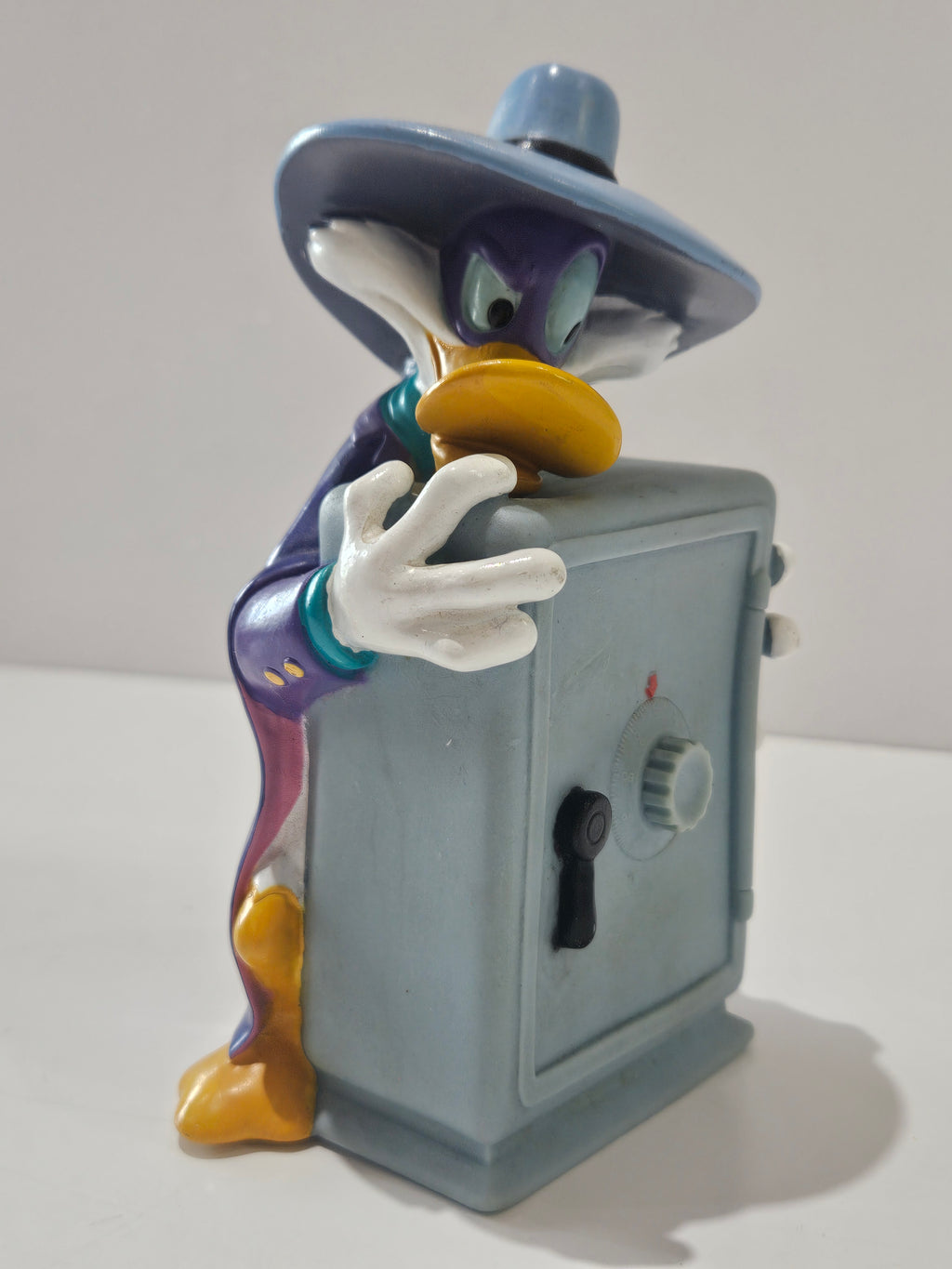 Vintage Disney Darkwing Duck Safe Bank Coin Bank Figure Money Box Collectible