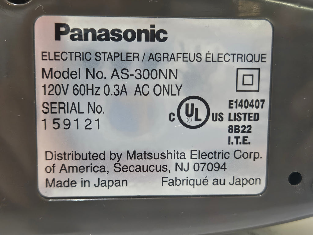 Vintage Panasonic AS-300NN Commercial Electric Stapler Made In Japan Office Tool