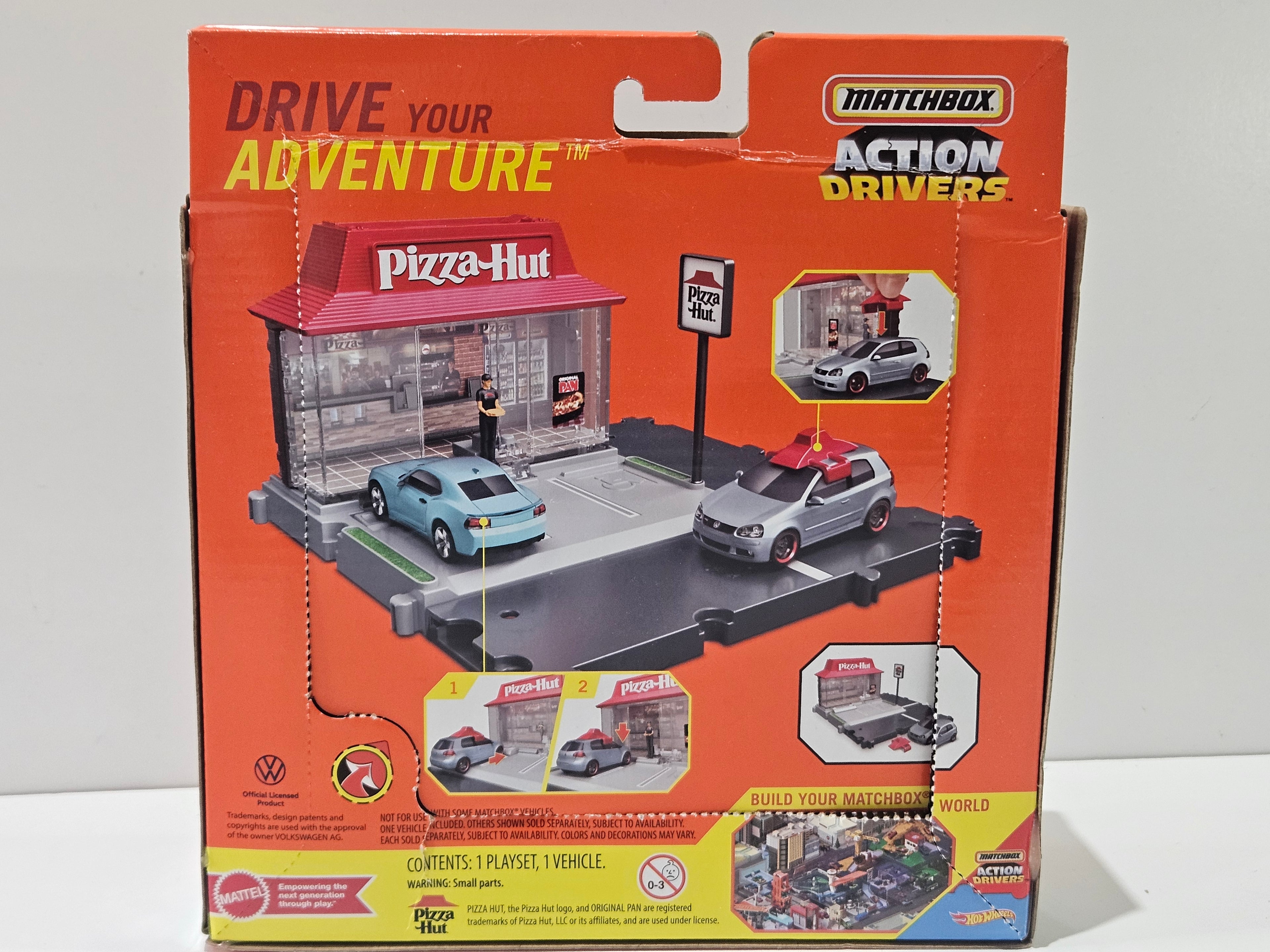 Matchbox Action Drivers Pizza Hut Pizza Run Playset Volkswagen GTI 2022 Mattel