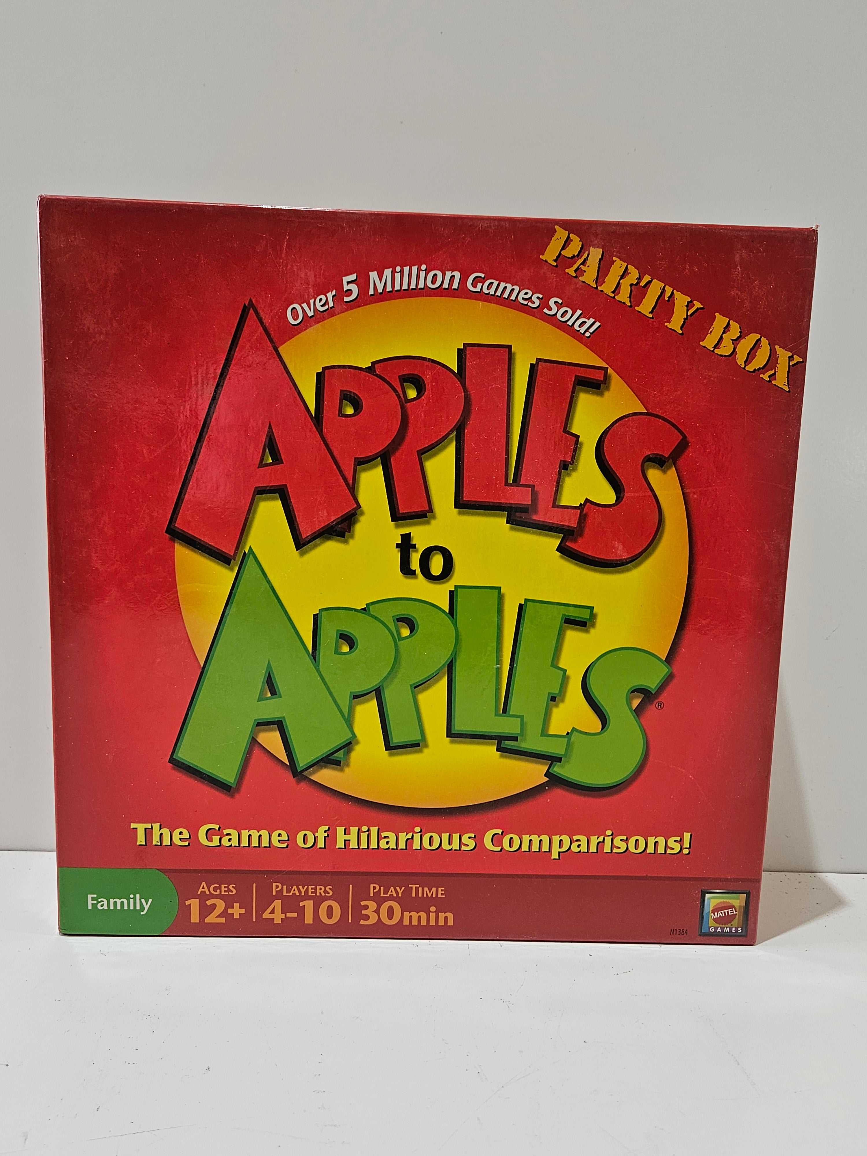 Apples To Apples Party Box Family Board Game 2007 Mattel 1000+ Cards Edition