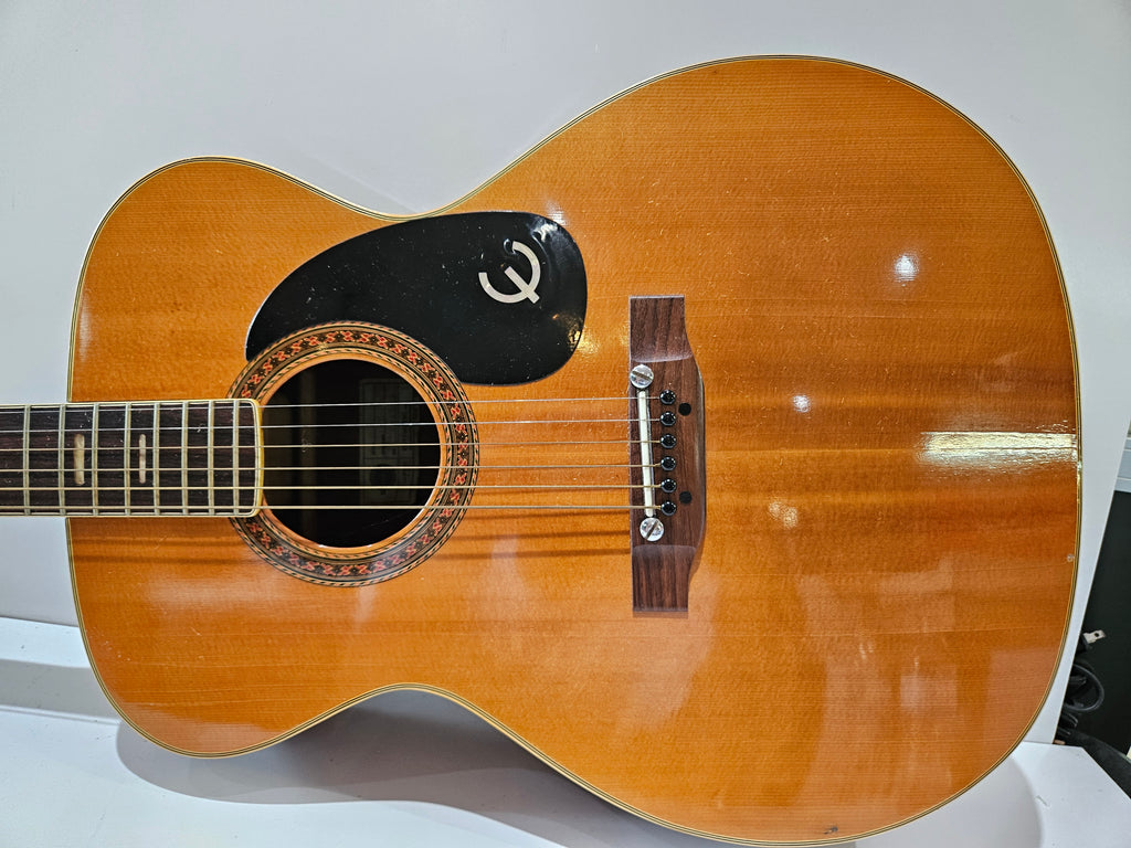 Vintage Epiphone FT-130 Caballero Acoustic Guitar Japan Natural Finish With Case