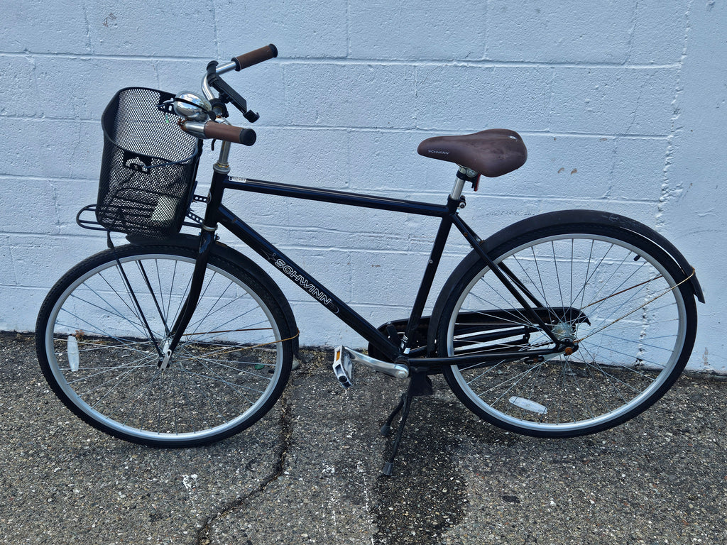 Schwinn Cruiser Commuter Bicycle Front Basket Rear Rack City Bike Classic Retro