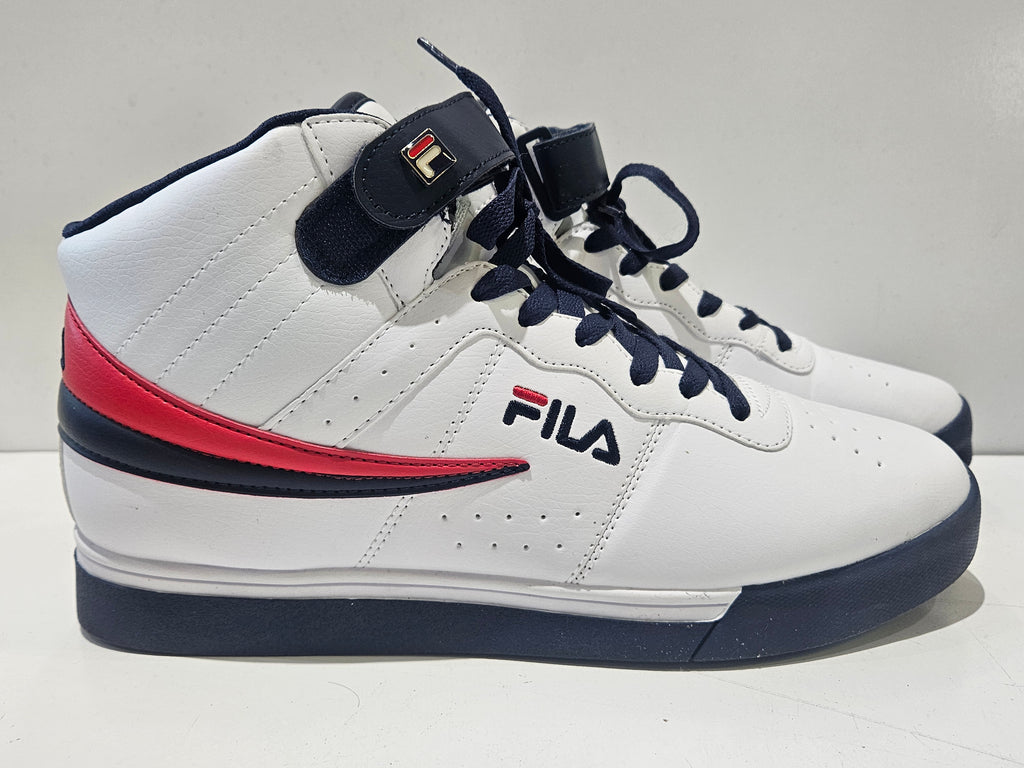 Fila 1SC60526-125 High Top Sneakers White Navy Red Men's Size 10.5 Shoes Retro