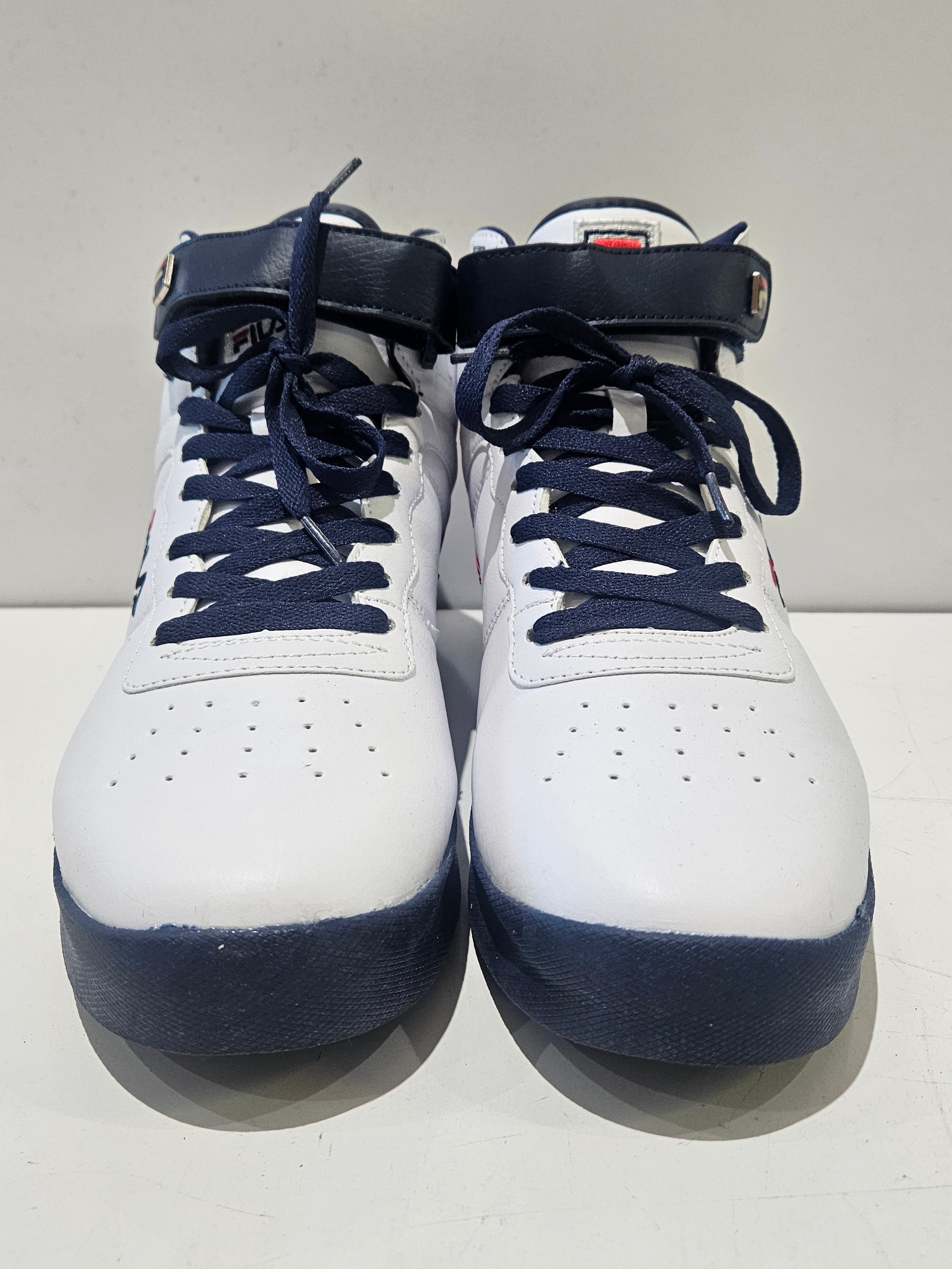 Fila 1SC60526-125 High Top Sneakers White Navy Red Men's Size 10.5 Shoes Retro