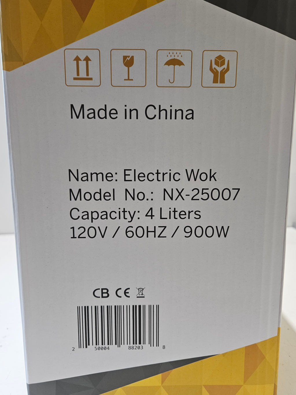 NeoFlix NX-25007 Electric Wok 4 Liter 900W Non Stick Touch Control Cooker New
