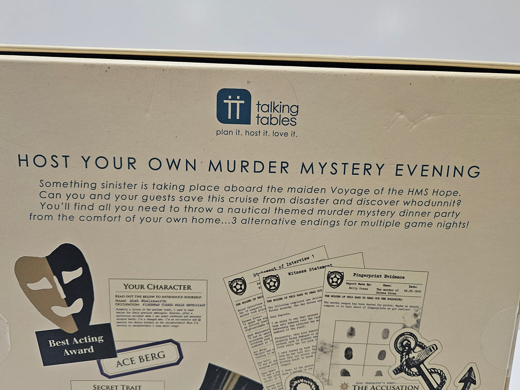 Talking Tables Murder Mystery Aboard The Ocean Liner Party Game 5-13 Players