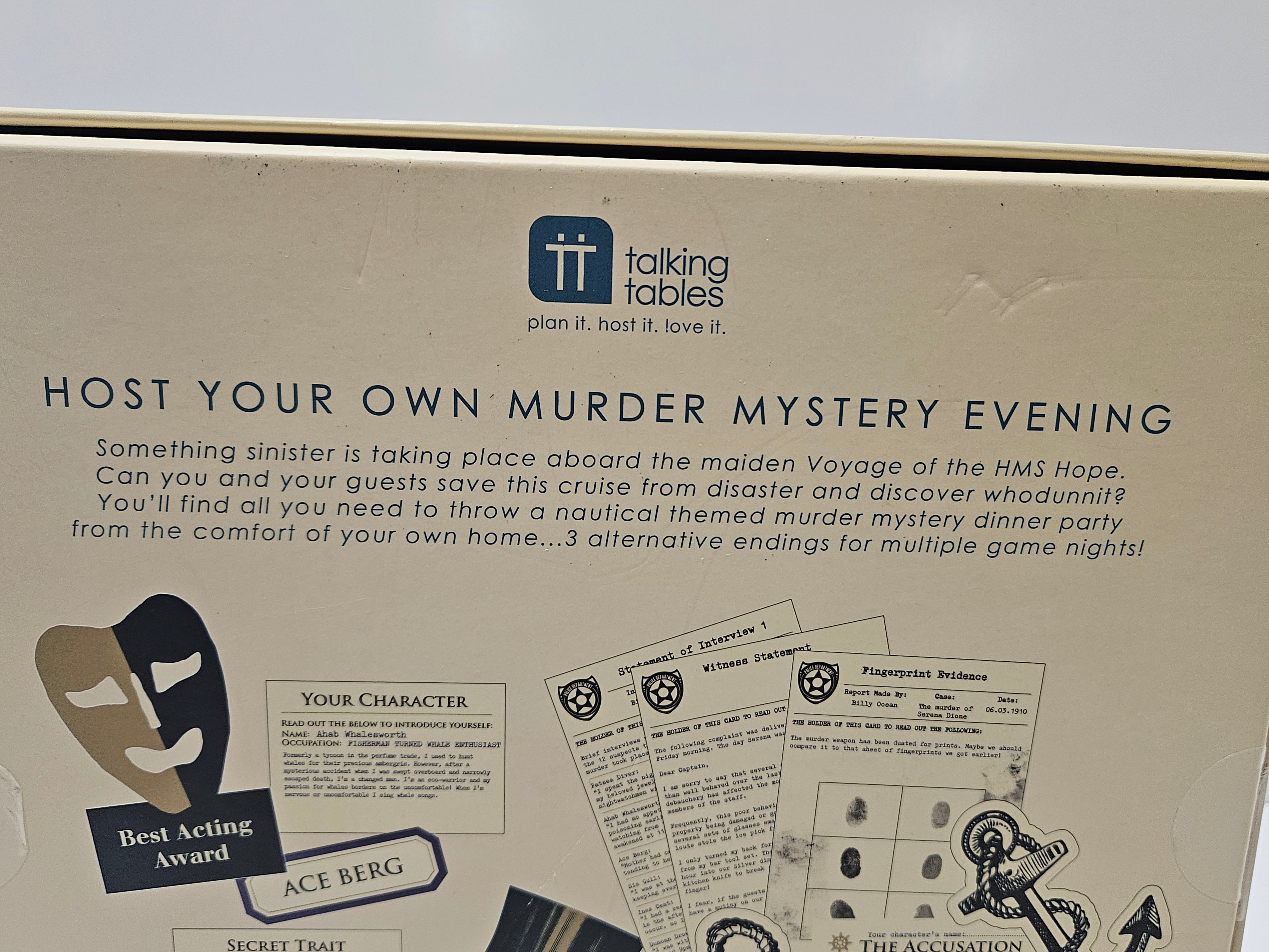 Talking Tables Murder Mystery Aboard The Ocean Liner Party Game 5-13 Players