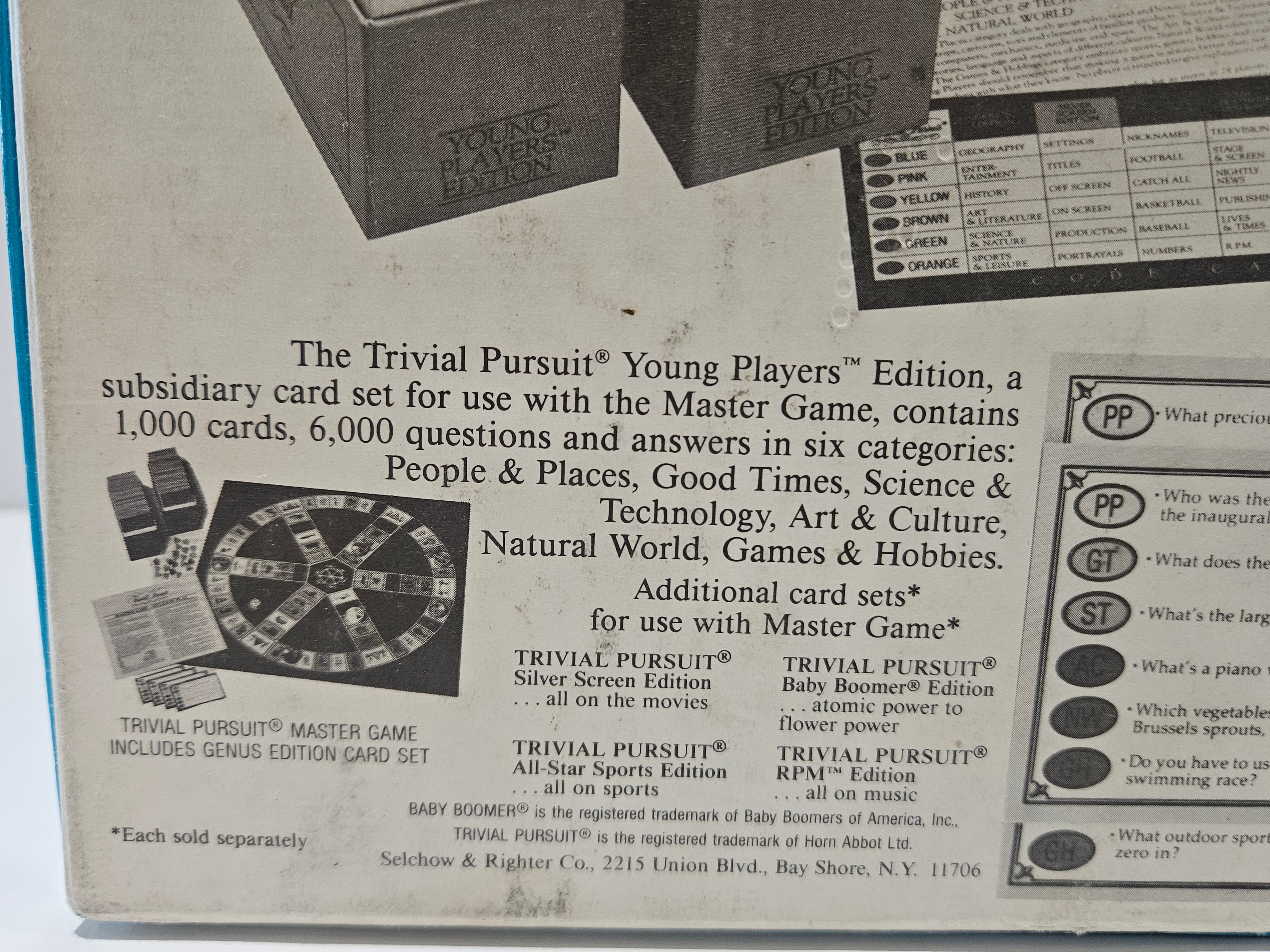 Vintage Trivial Pursuit Young Players Edition Card Set No. 103 Genus Expansion Game