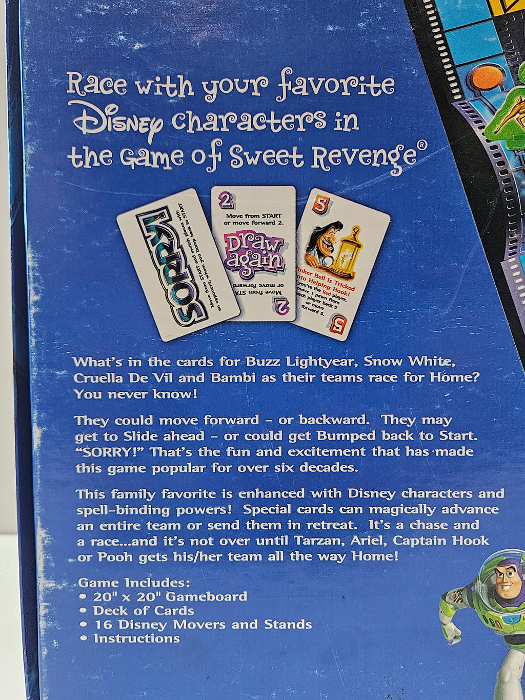 Disney Sorry! The Disney Edition Parker Brothers Family Board Game Ages 6+ Complete