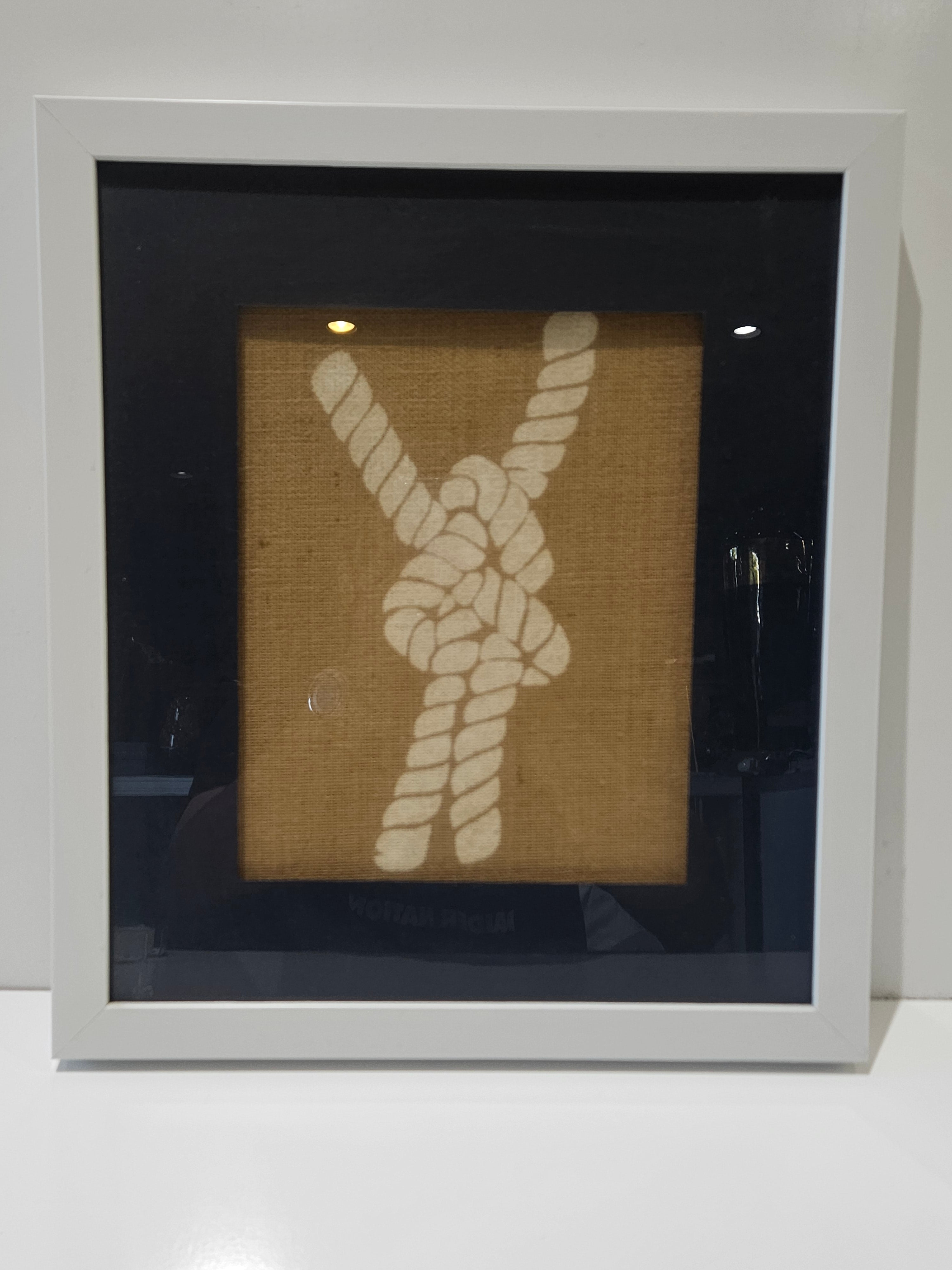 Set Of 4 Nautical Rope Knot Framed Wall Art Coastal Beach Farmhouse Decor Prints