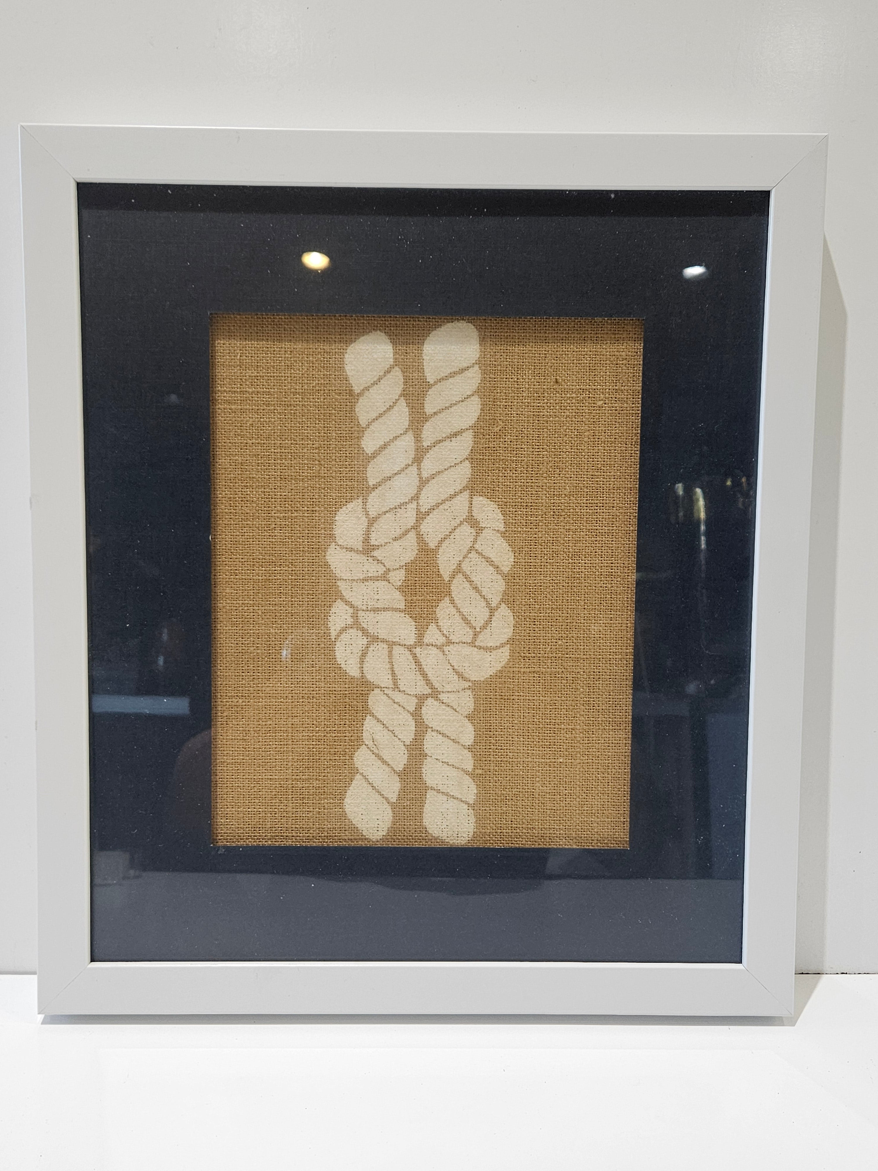 Set Of 4 Nautical Rope Knot Framed Wall Art Coastal Beach Farmhouse Decor Prints