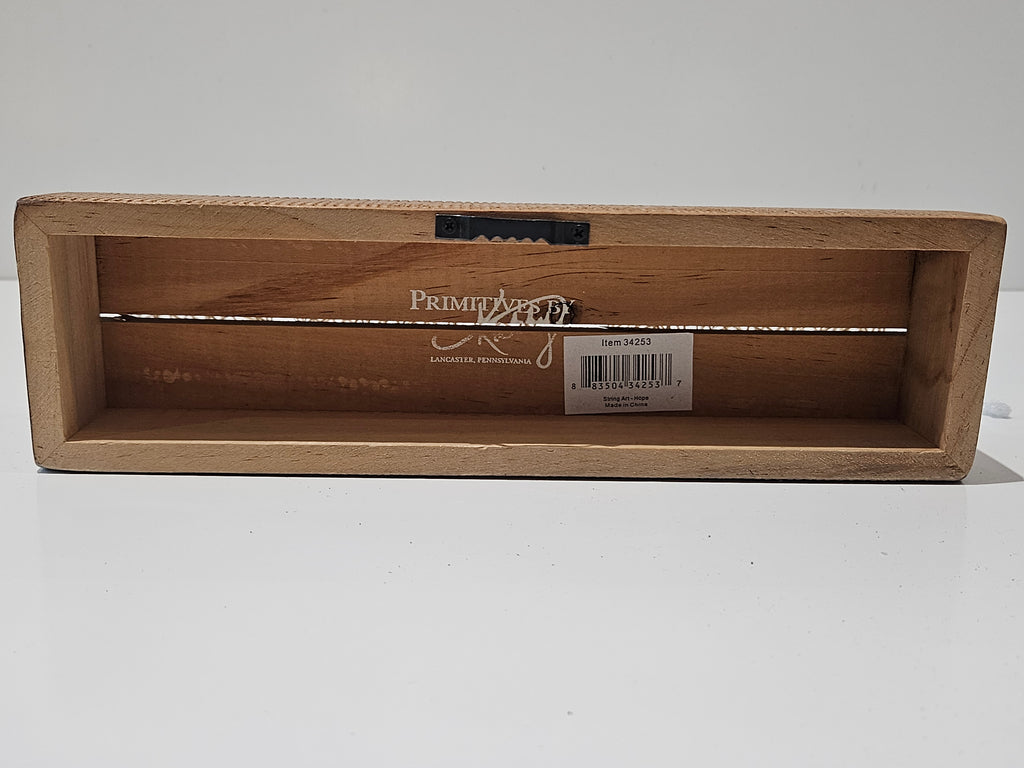 Primitives By Kathy Hope String Art Wooden Block Sign Rustic Farmhouse Shelf Decor