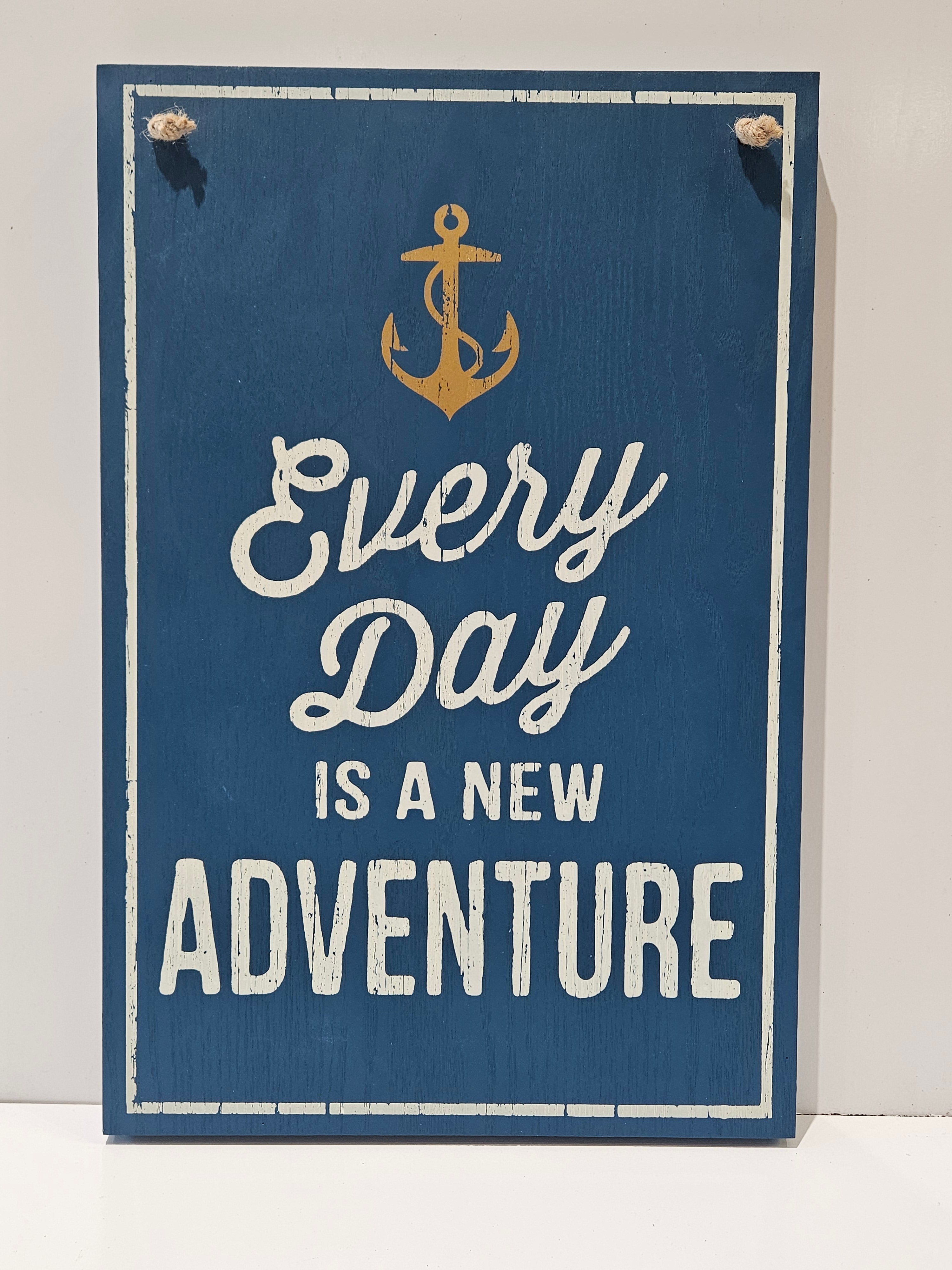 Target Every Day Is A New Adventure Nautical Anchor Wood Wall Sign 12x18 Coastal