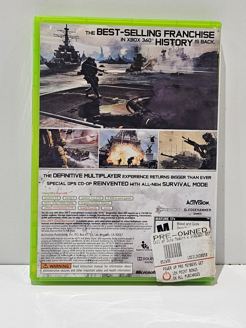 Call Of Duty Modern Warfare 3 MW3 Xbox 360 NTSC Complete Video Game Activision