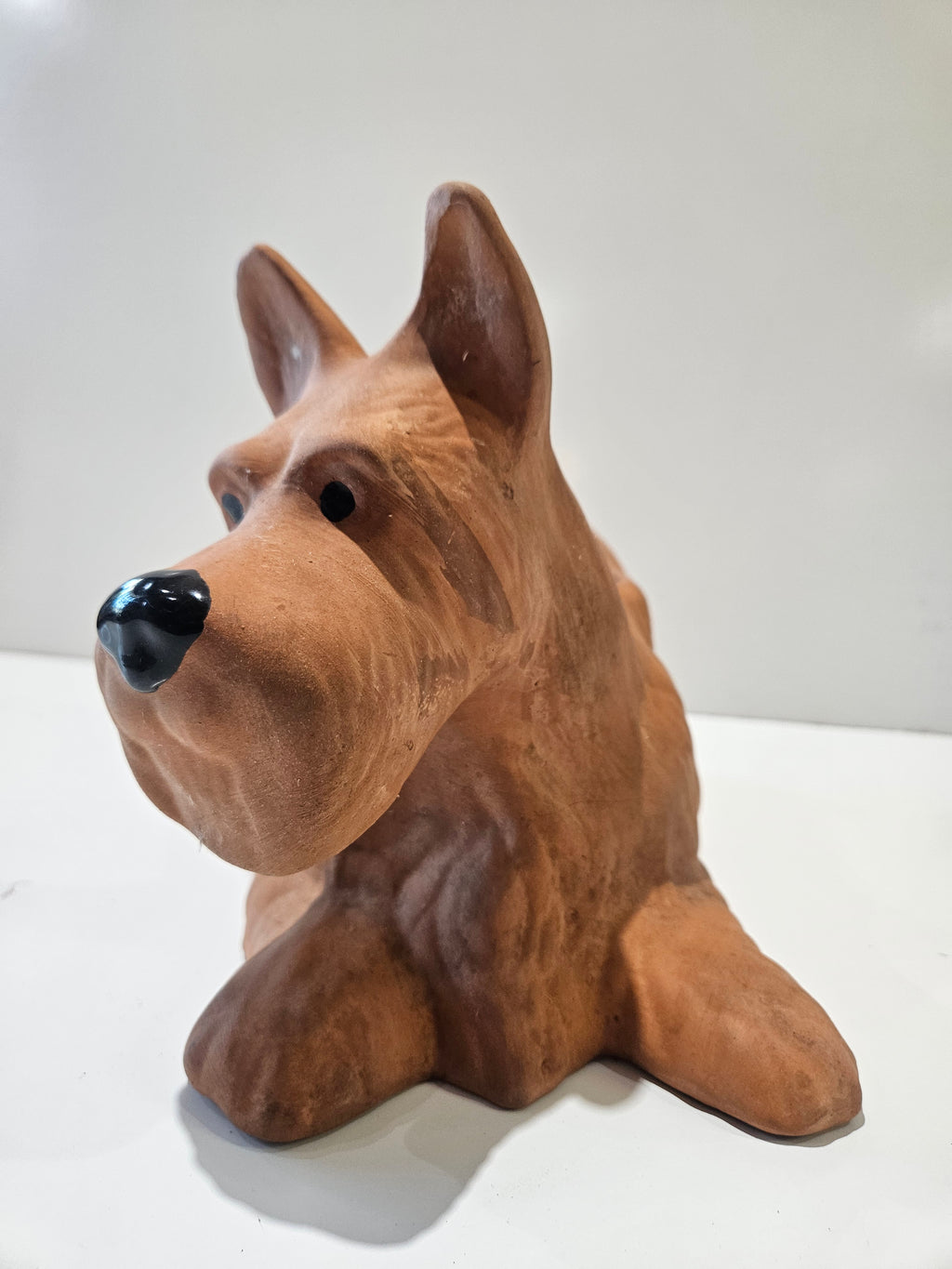 Ceramic Scottish Terrier Dog Planter Brown Scottie Succulent Flower Pot Decor