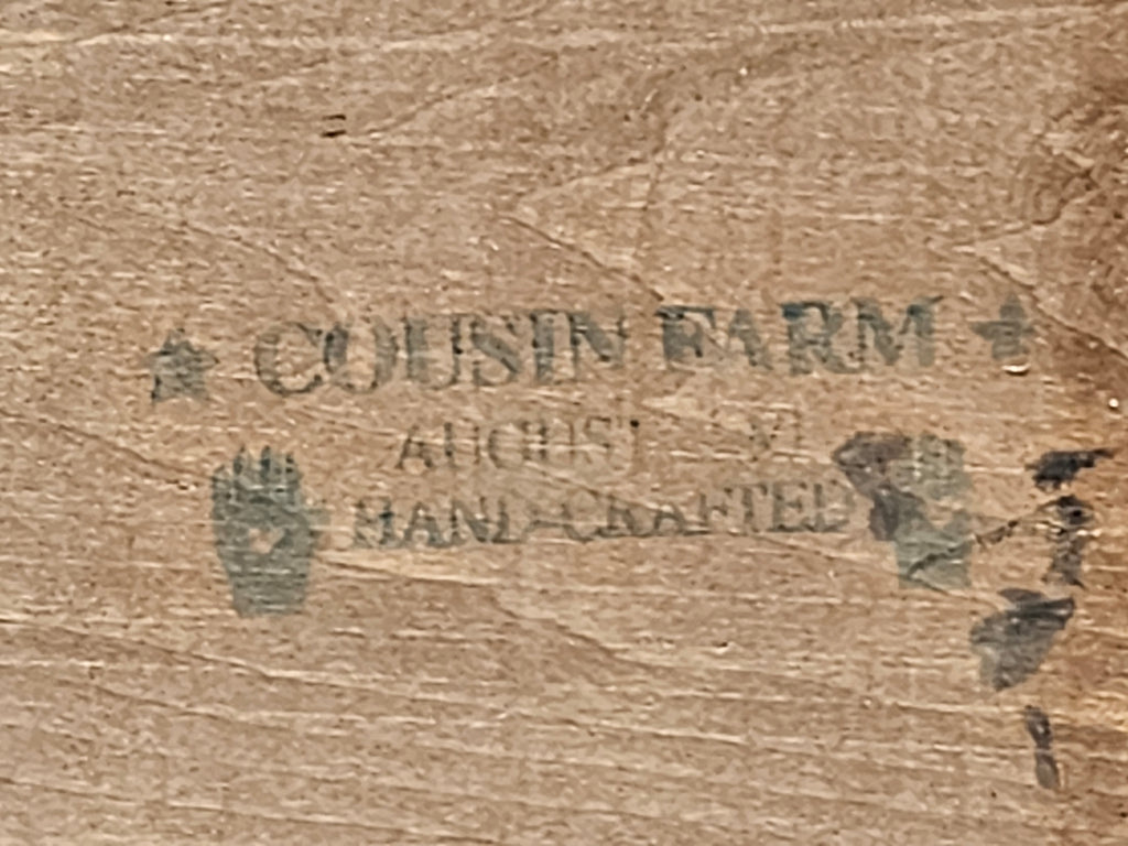 Cousin Farm Antiques Rustic Wooden Wall Sign Black Gold Handcrafted Farmhouse