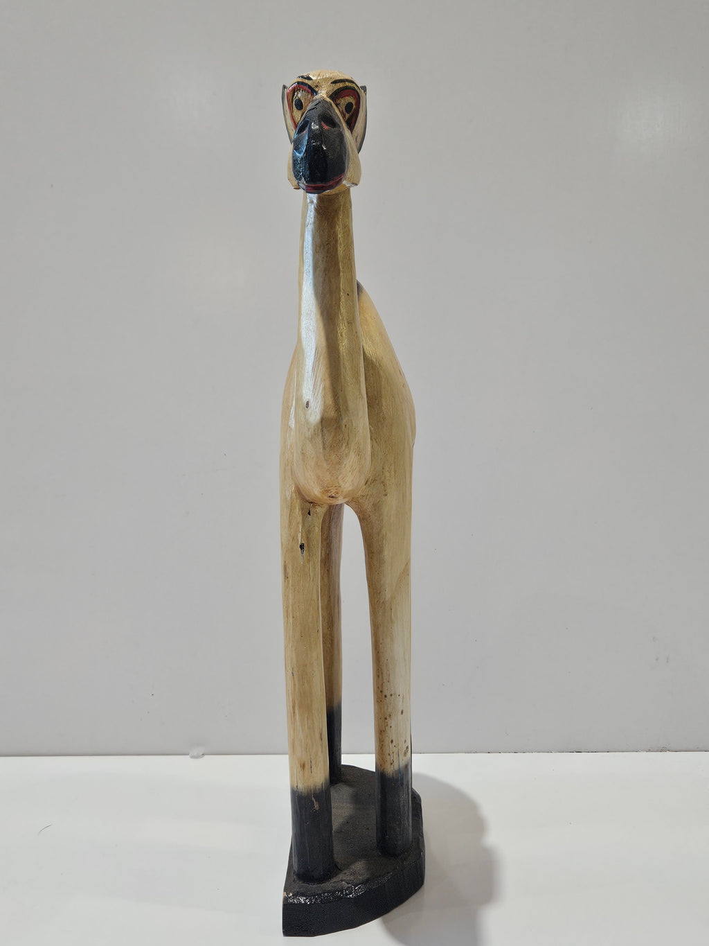 Hand Carved Wooden Camel Sculpture Figurine African Safari Decor Display Statue