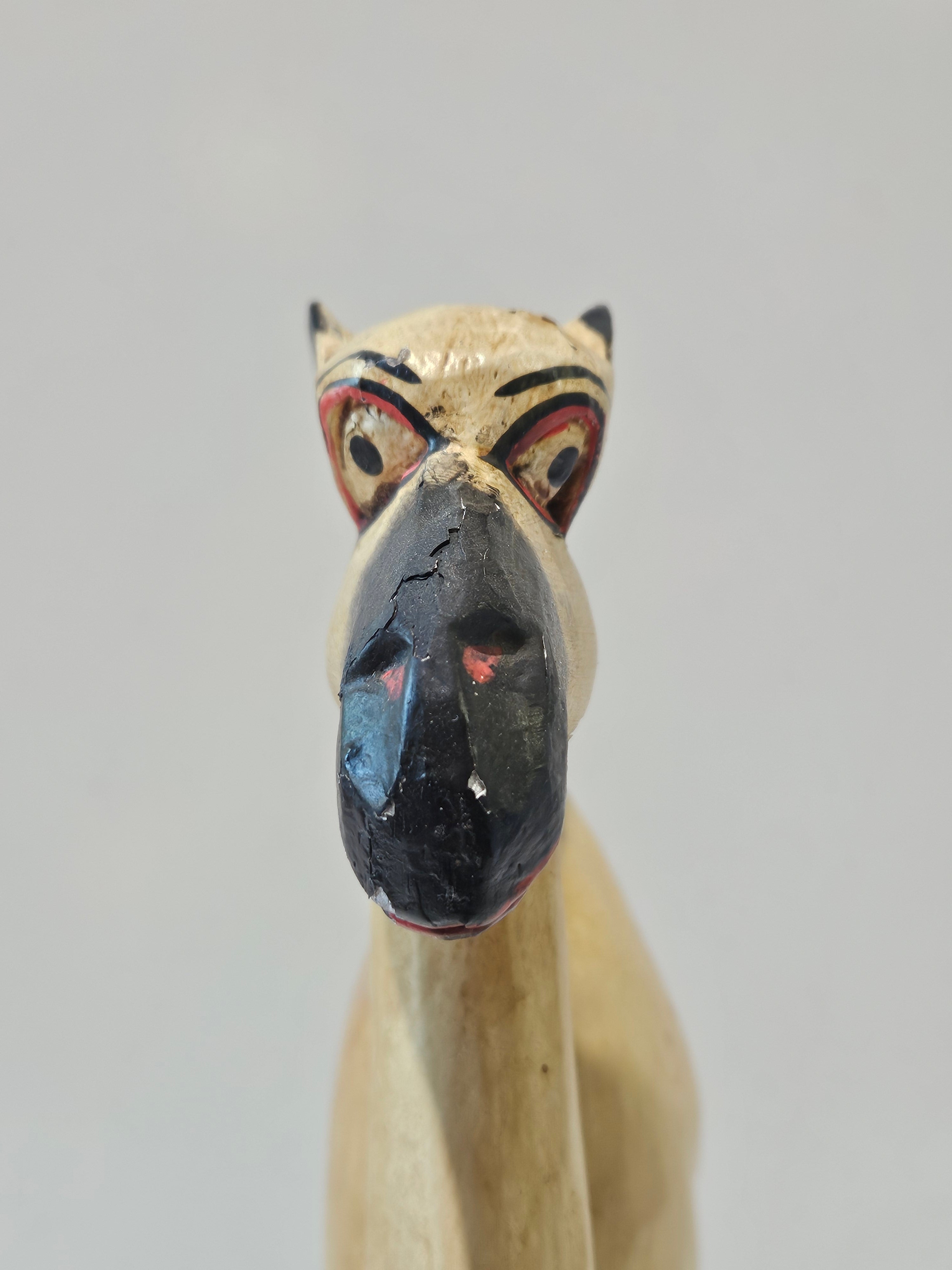 Hand Carved Wooden Camel Sculpture Figurine African Safari Decor Display Statue