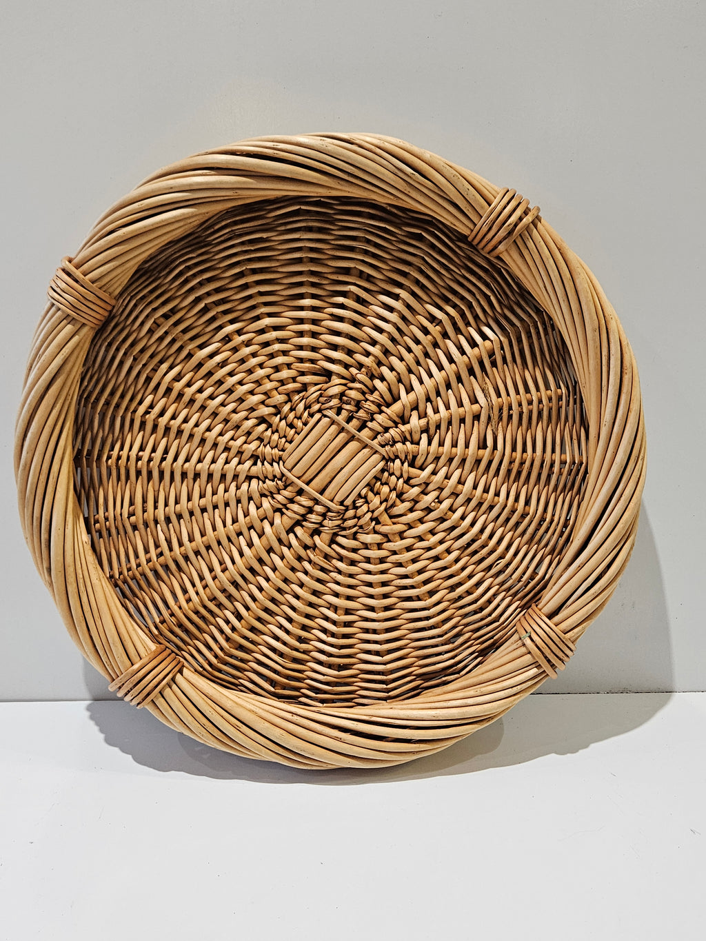 Bee & Willow 14 Inch Round Willow Charger Plate Woven Rattan Farmhouse Table Decor