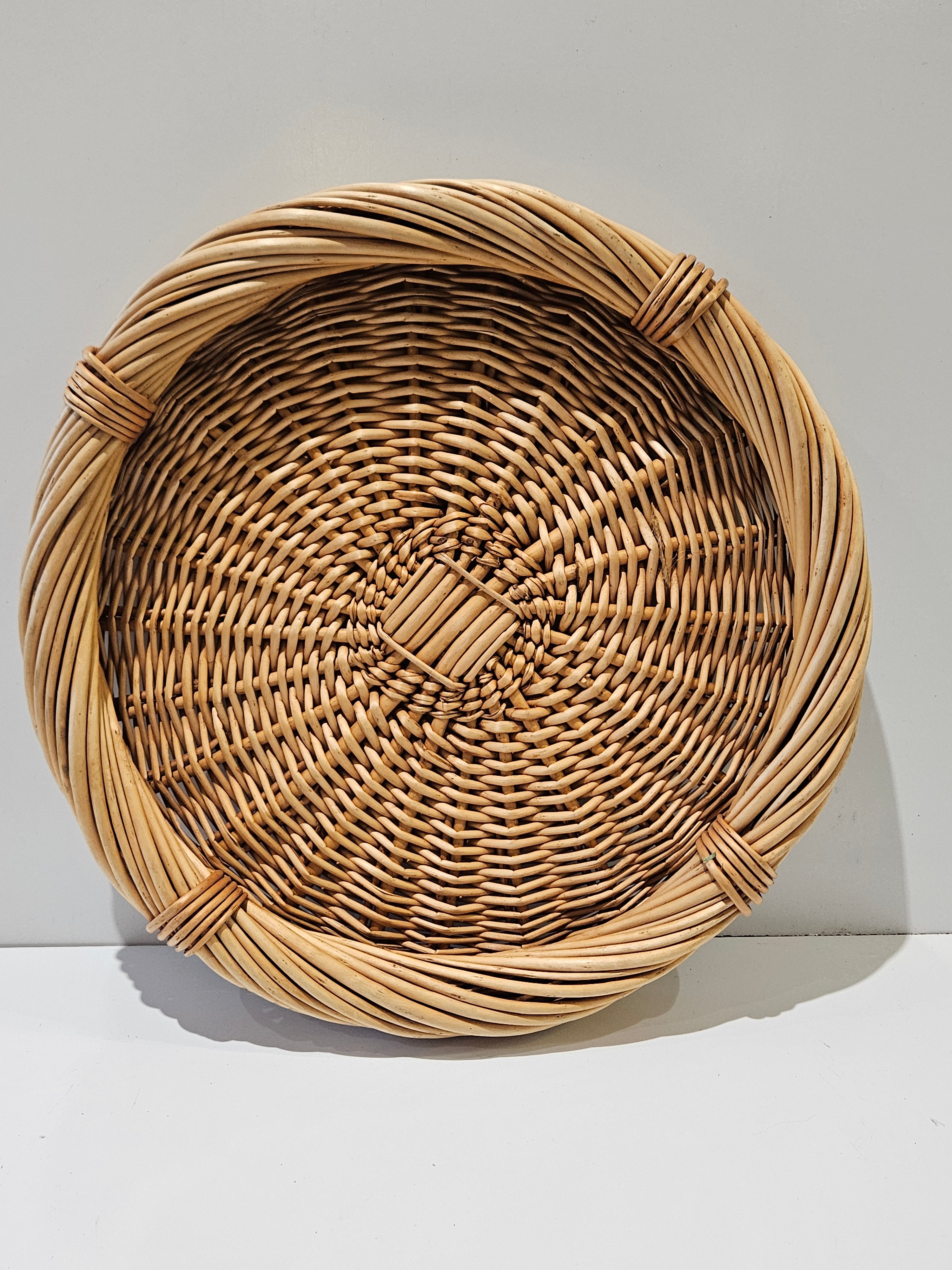 Bee & Willow 14 Inch Round Willow Charger Plate Woven Rattan Farmhouse Table Decor