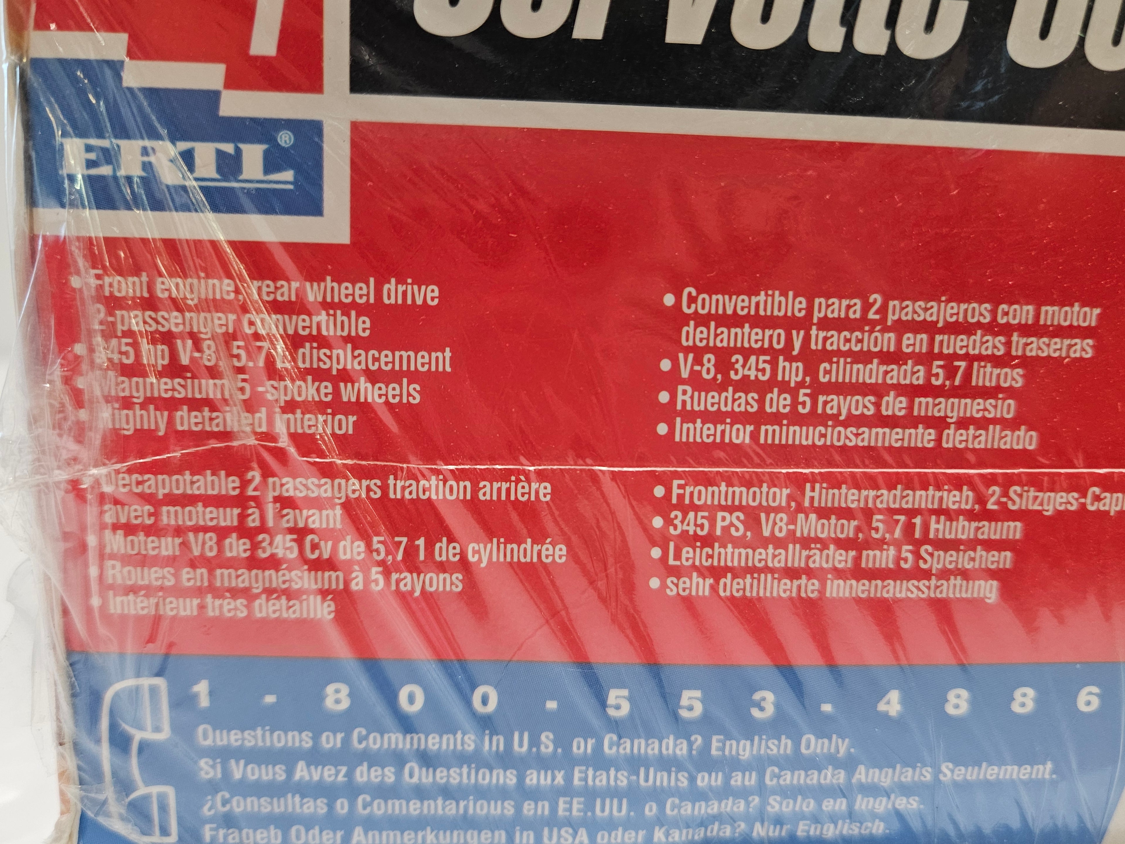 AMT ERTL 1:25 Chevrolet Corvette Convertible Plastic Model Kit Sealed Skill 2