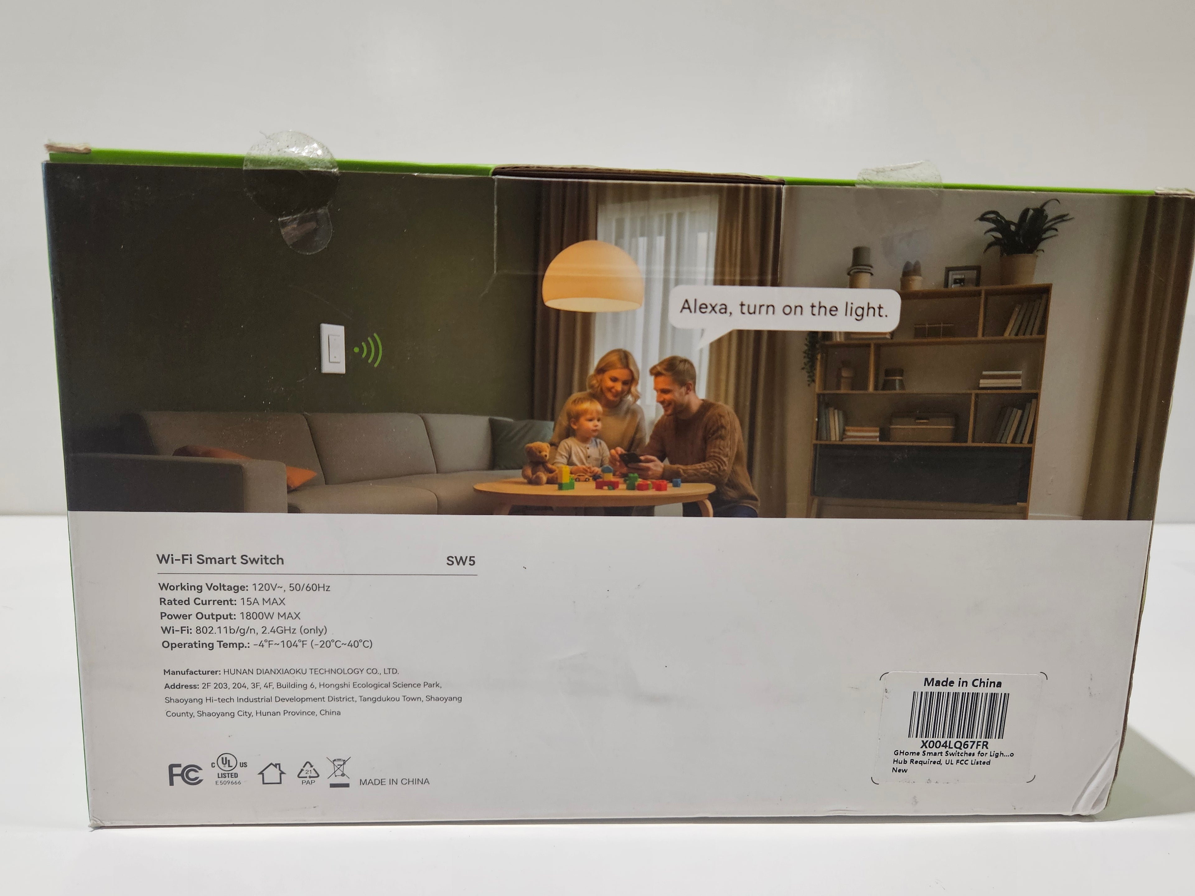 GHome Smart Wi-Fi Smart Switch SW5 Single Pole 4 Pack Alexa Google Assistant